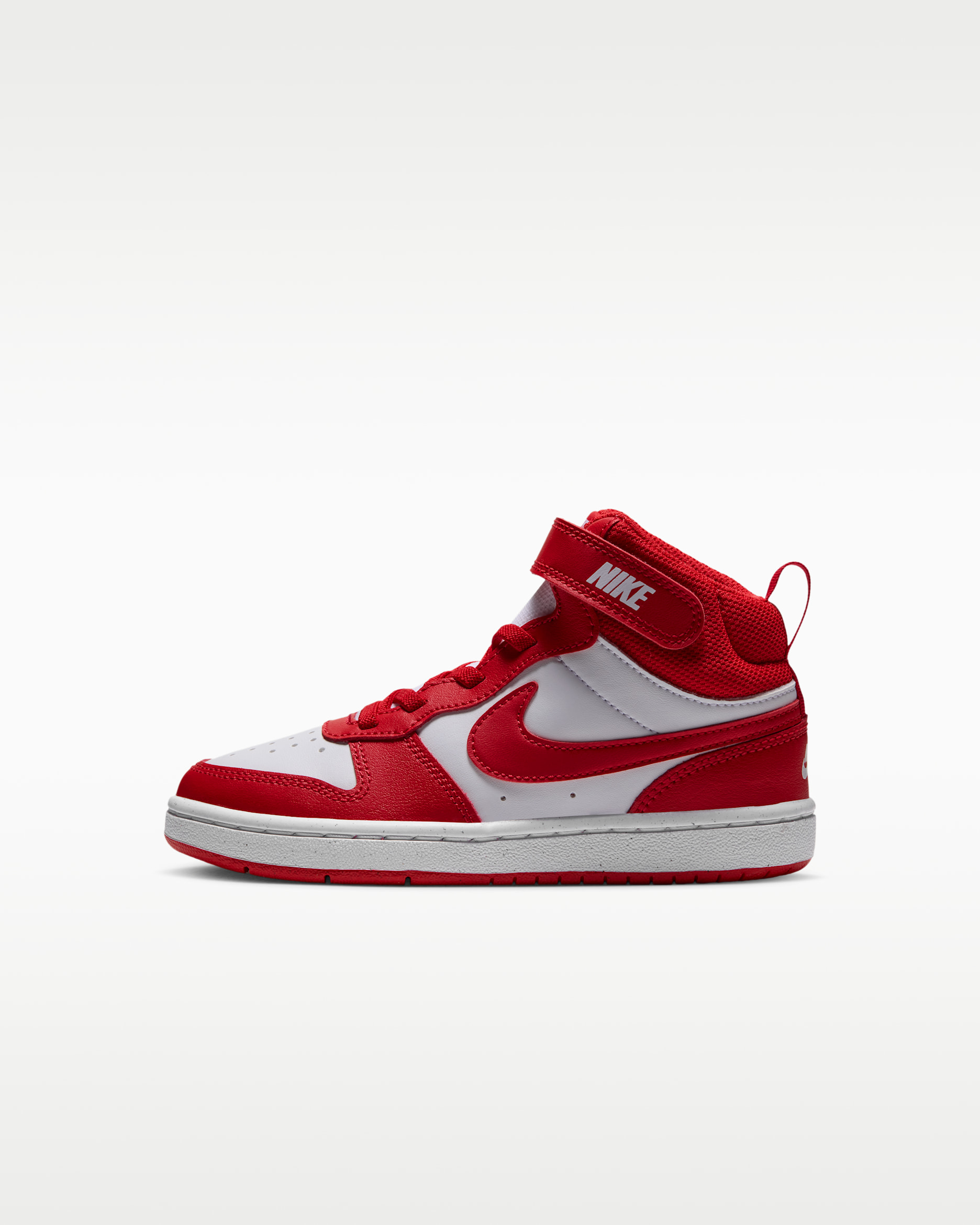 Nike Court Borough Mid 2 Little Kids' Shoes - White/University Red