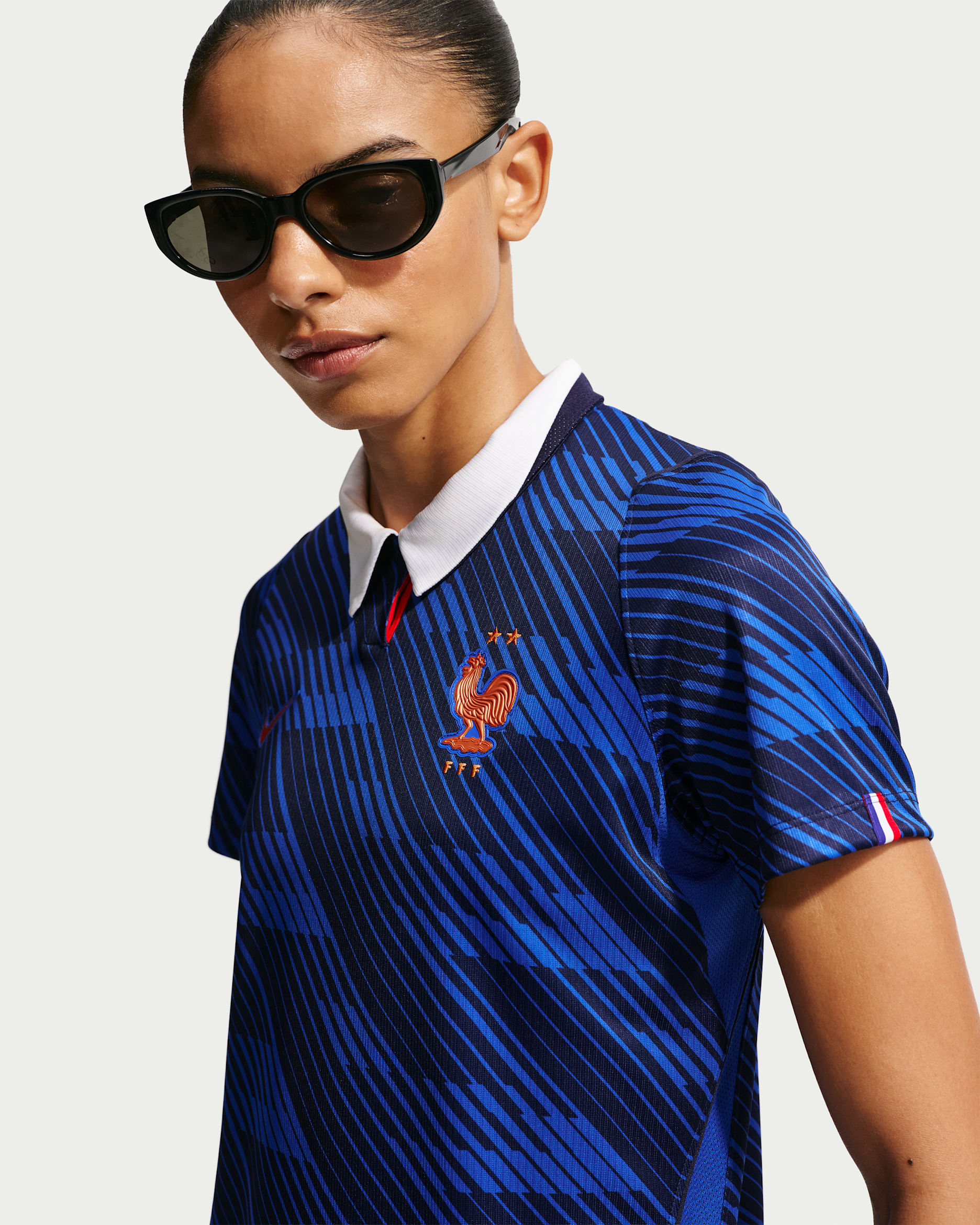 FFF 2026 Stadium Home Women's Nike Dri-FIT Soccer Replica Jersey - Game Royal/Blackened Blue/White/Metallic Copper