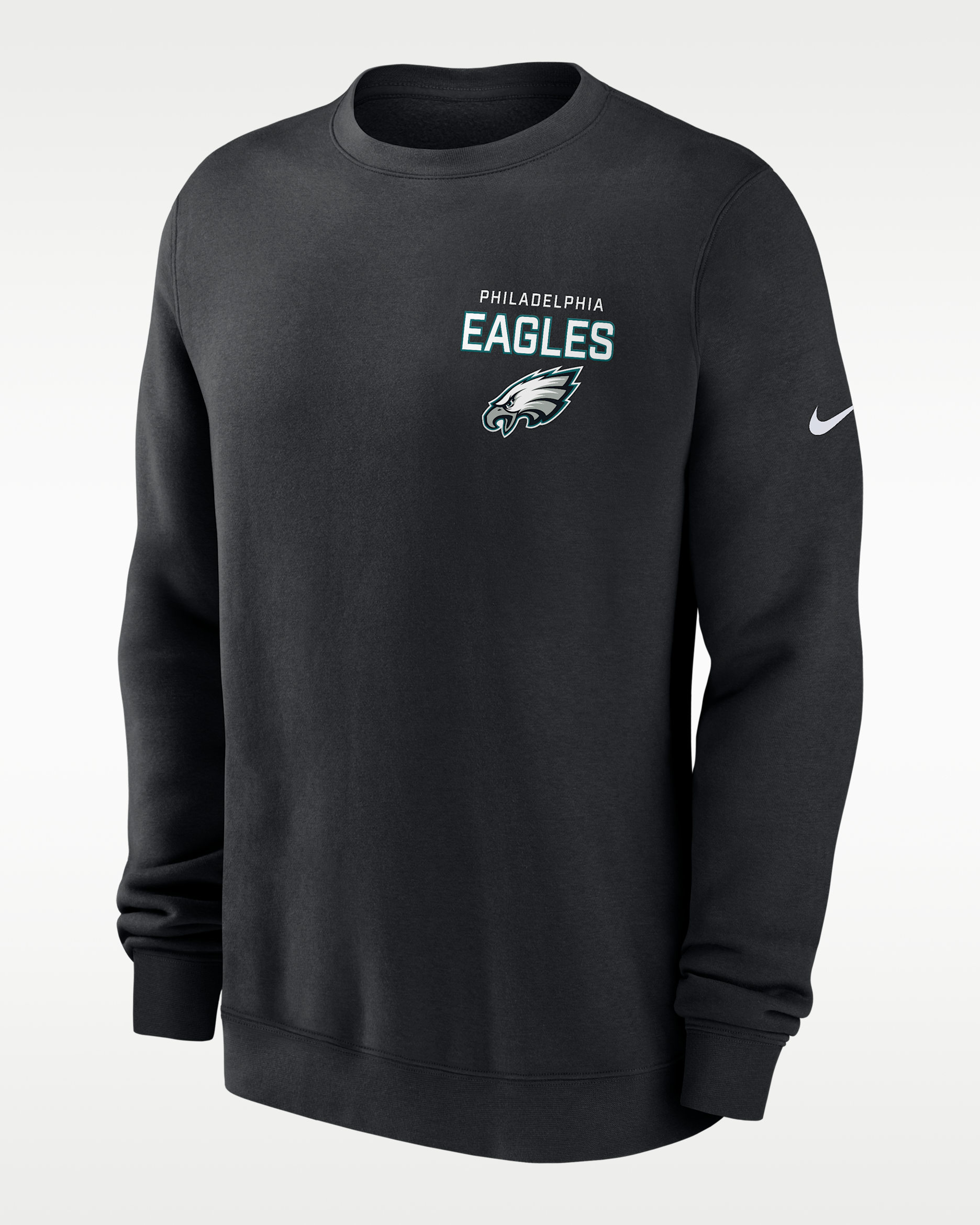 Philadelphia Eagles Draw Block Club Men's Nike NFL Pullover Crew - Black