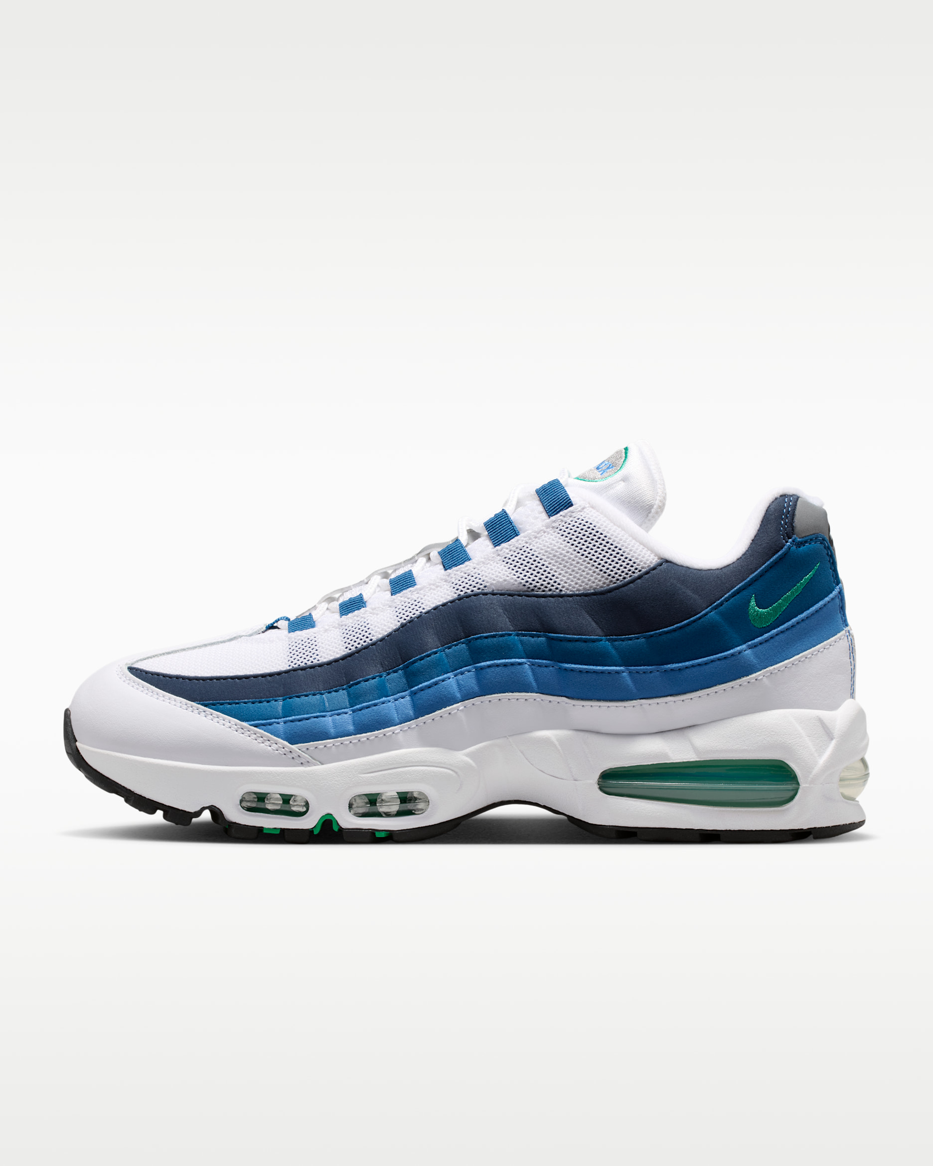 Nike Air Max 95 OG Men's Shoes - White/Lake Blue/French Blue/Emerald Green