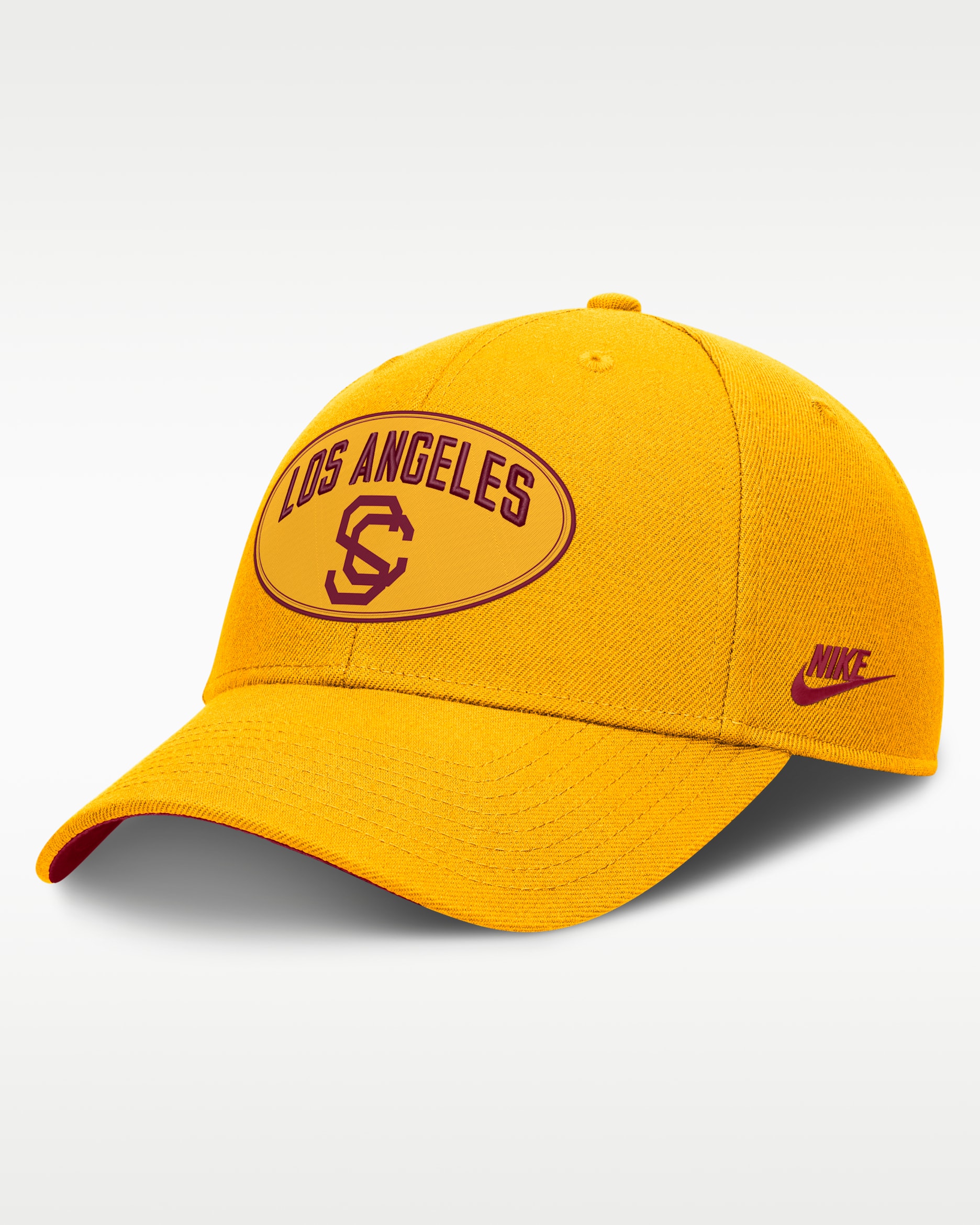 USC Legacy Letter & Location Rise Men's Nike Dri-FIT College A-Frame Adjustable Hat - Gold