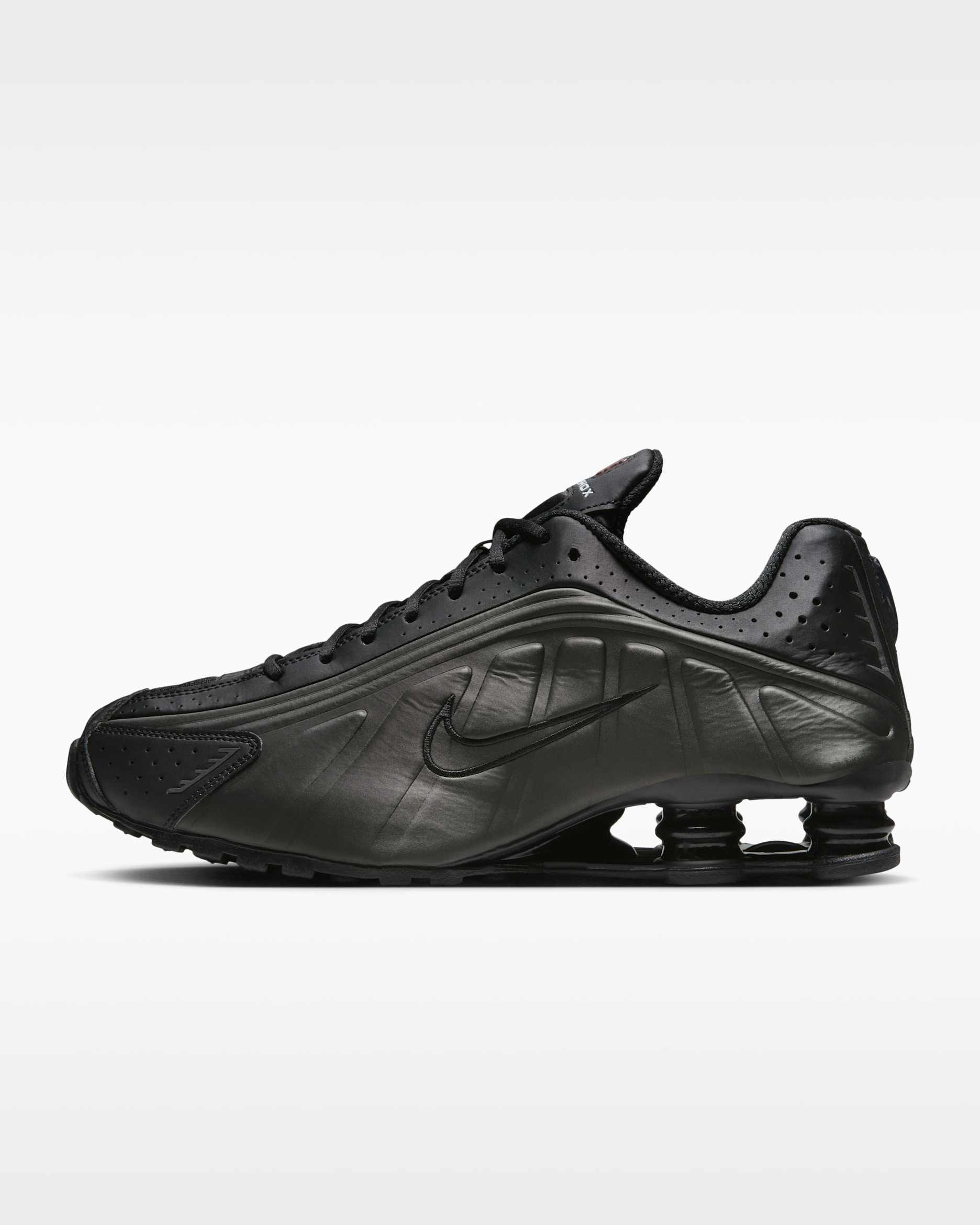 Nike Shox R4 Schuh (Herren) - Schwarz/Schwarz/Bright Crimson/Schwarz
