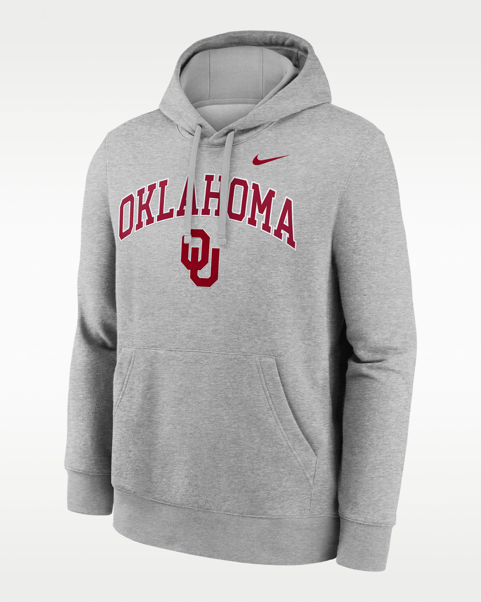 Oklahoma Arch Men's Nike College Pullover Hoodie - Grey