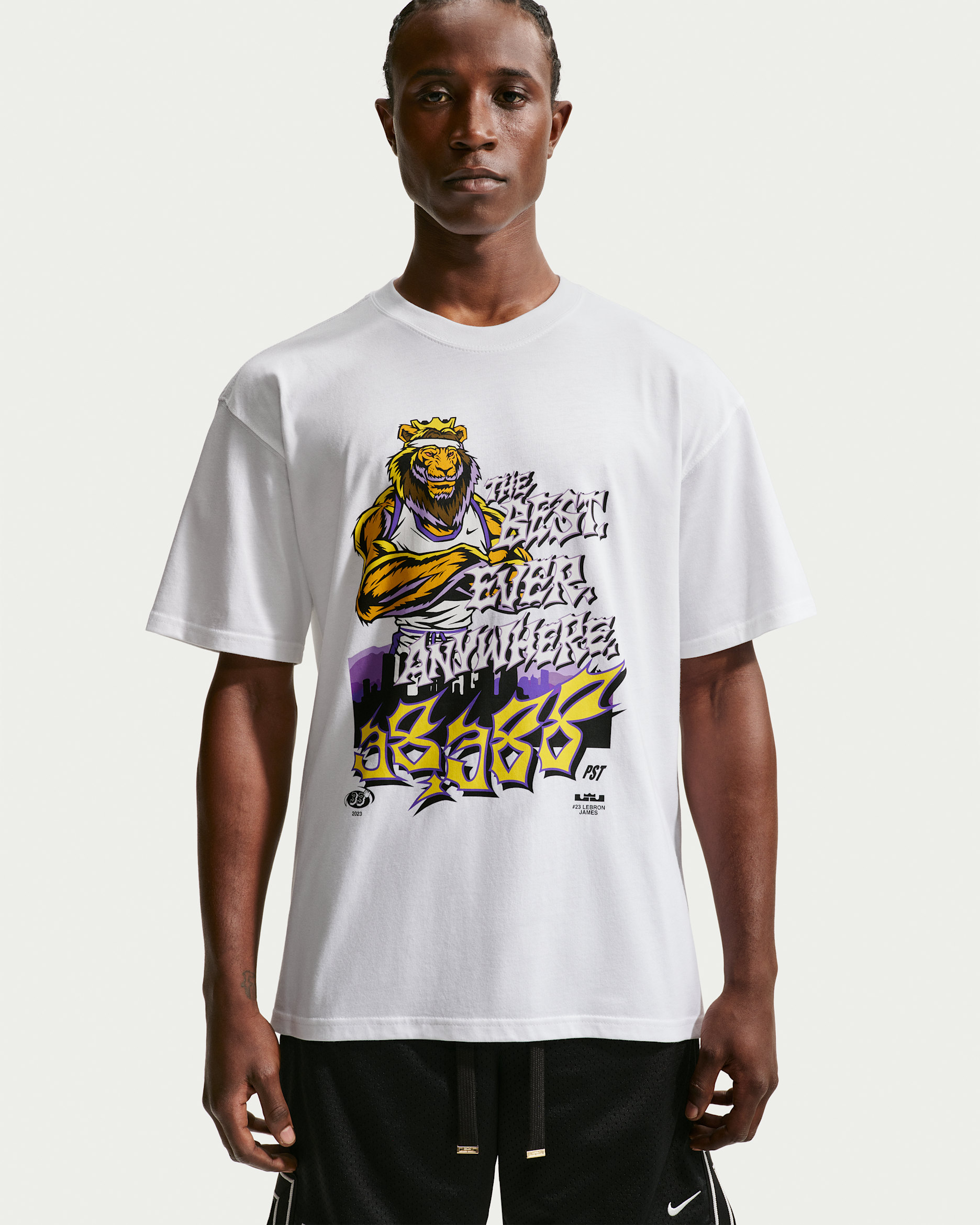 LeBron 'For The Record' Nike Men's Basketball T-Shirt - White