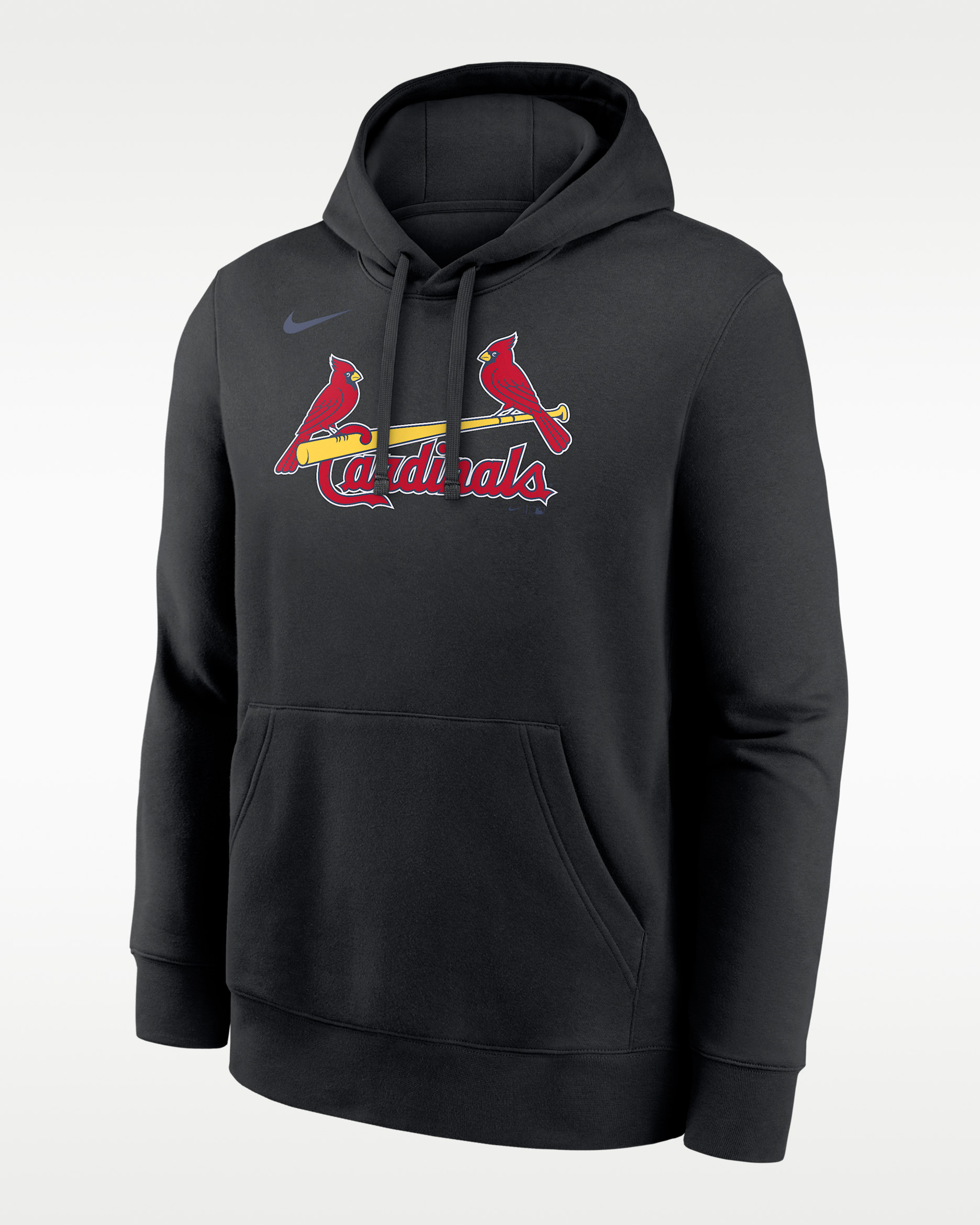 Sudadera con gorro sin cierre Nike de la MLB para hombre St. Louis Cardinals Club - Negro