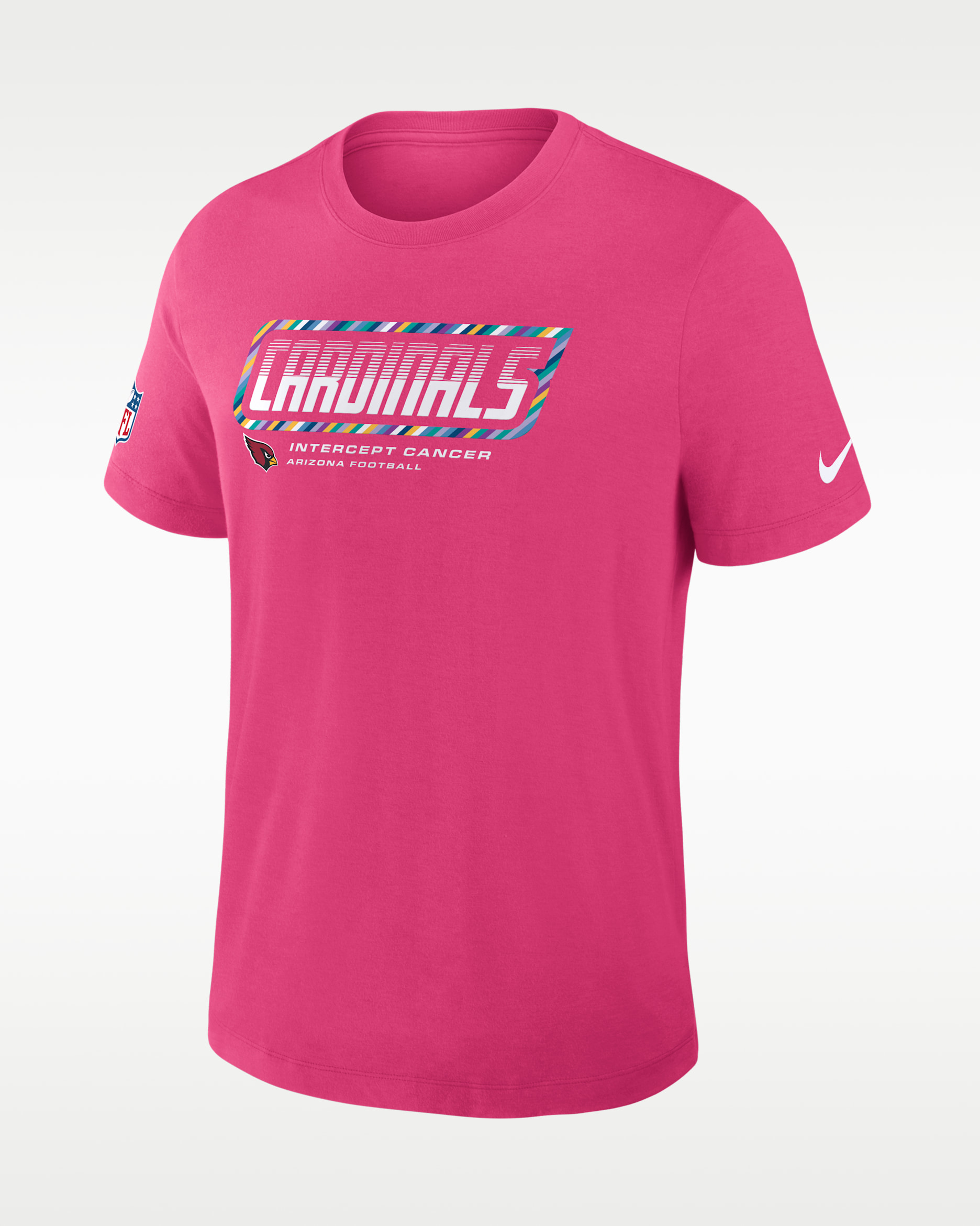 Arizona Cardinals Crucial Catch Sideline Men's Nike Dri-FIT NFL T-Shirt - Pink