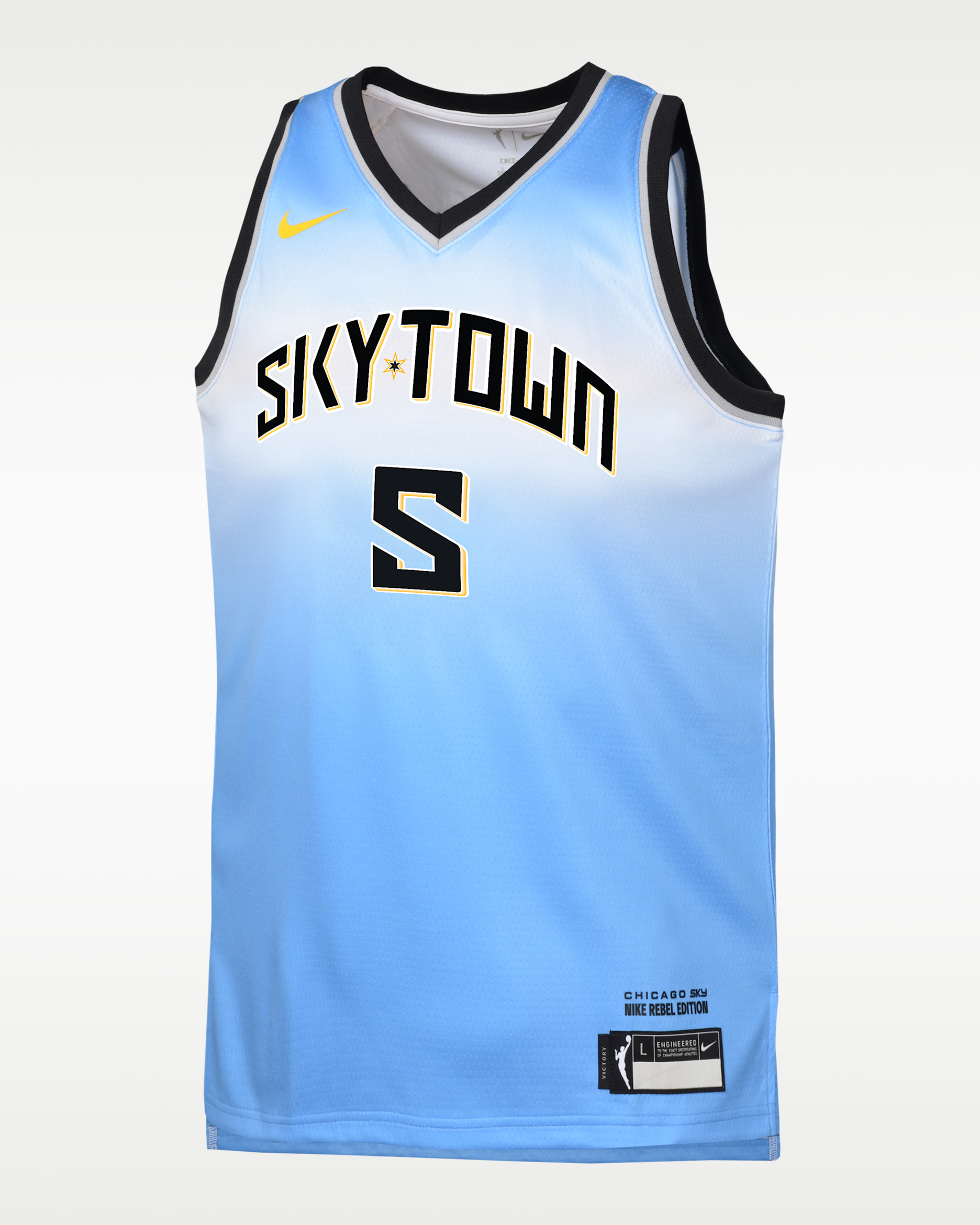 Angel Reese Chicago Sky Rebel Edition Big Kids' Nike WNBA Swingman Jersey - Light Blue/Yellow