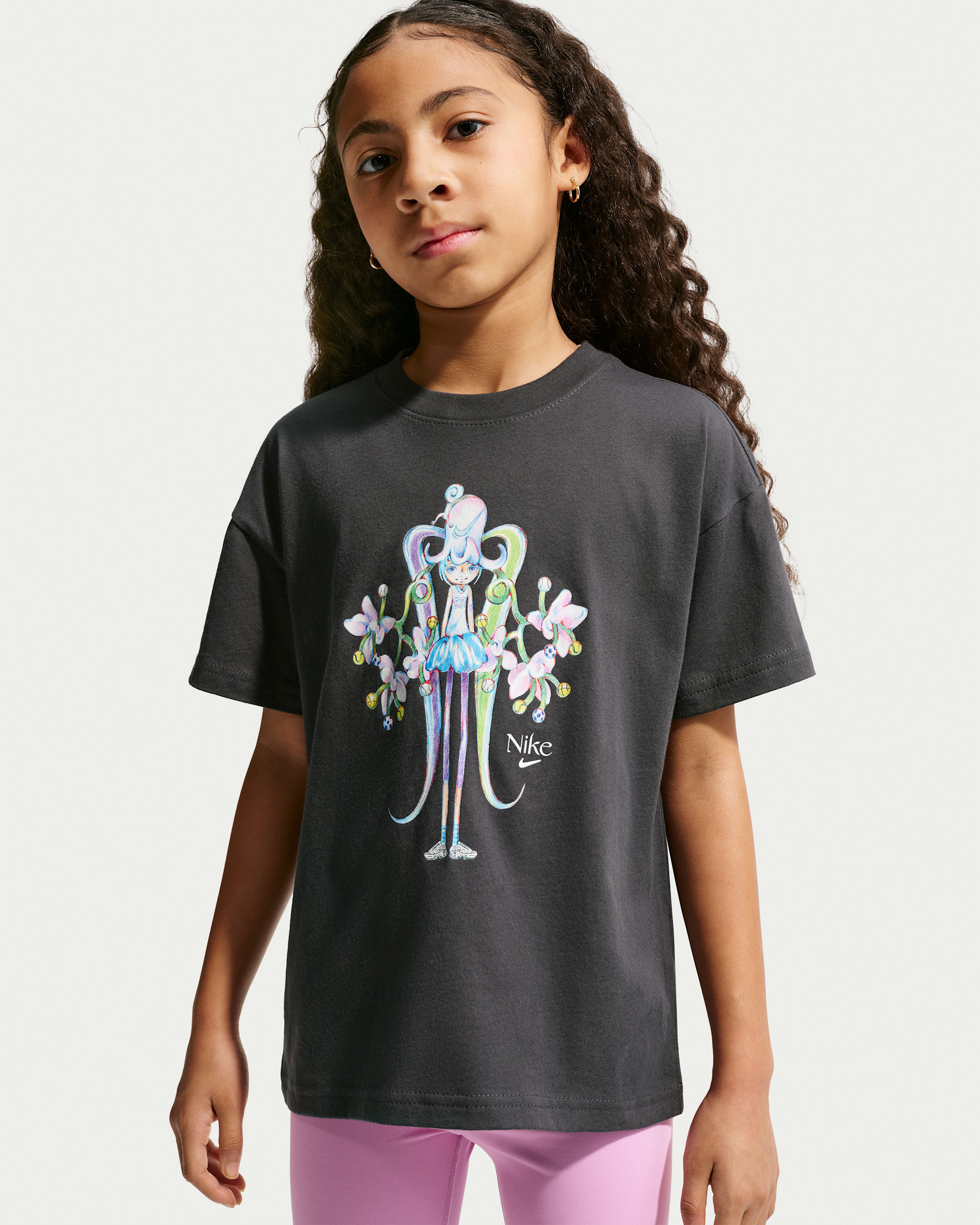 Nike Sportswear Older Kids' (Girls') T-Shirt - Anthracite