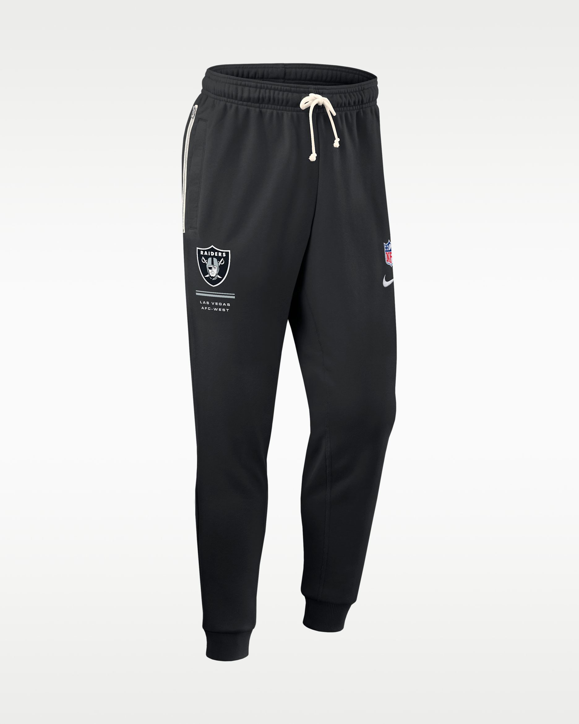 Pants Nike Dri-FIT de la NFL de pierna entallada para hombre Las Vegas Raiders Sideline Standard Issue - Negro