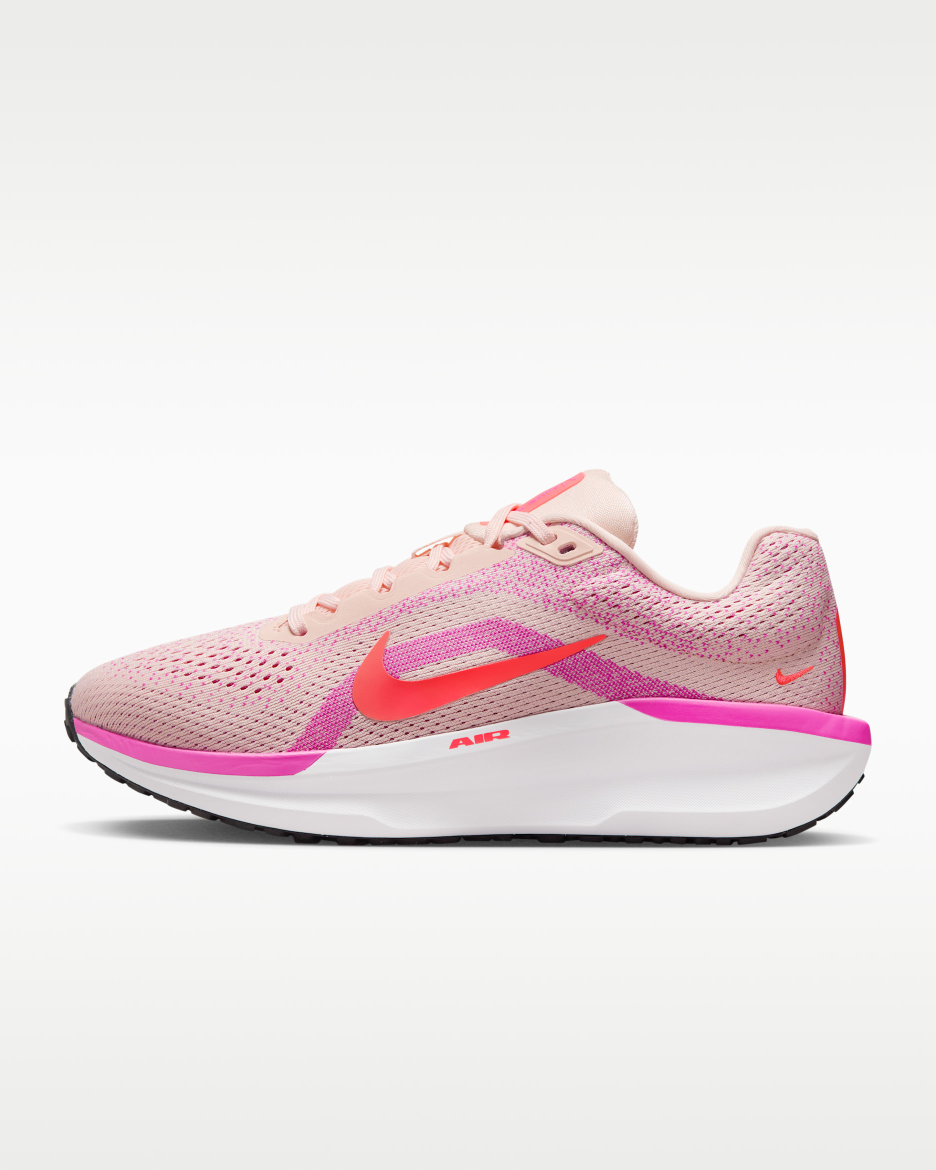 Nike Winflo 11-løbesko til vej til kvinder - Washed Coral/Fire Pink/hvid/Bright Crimson