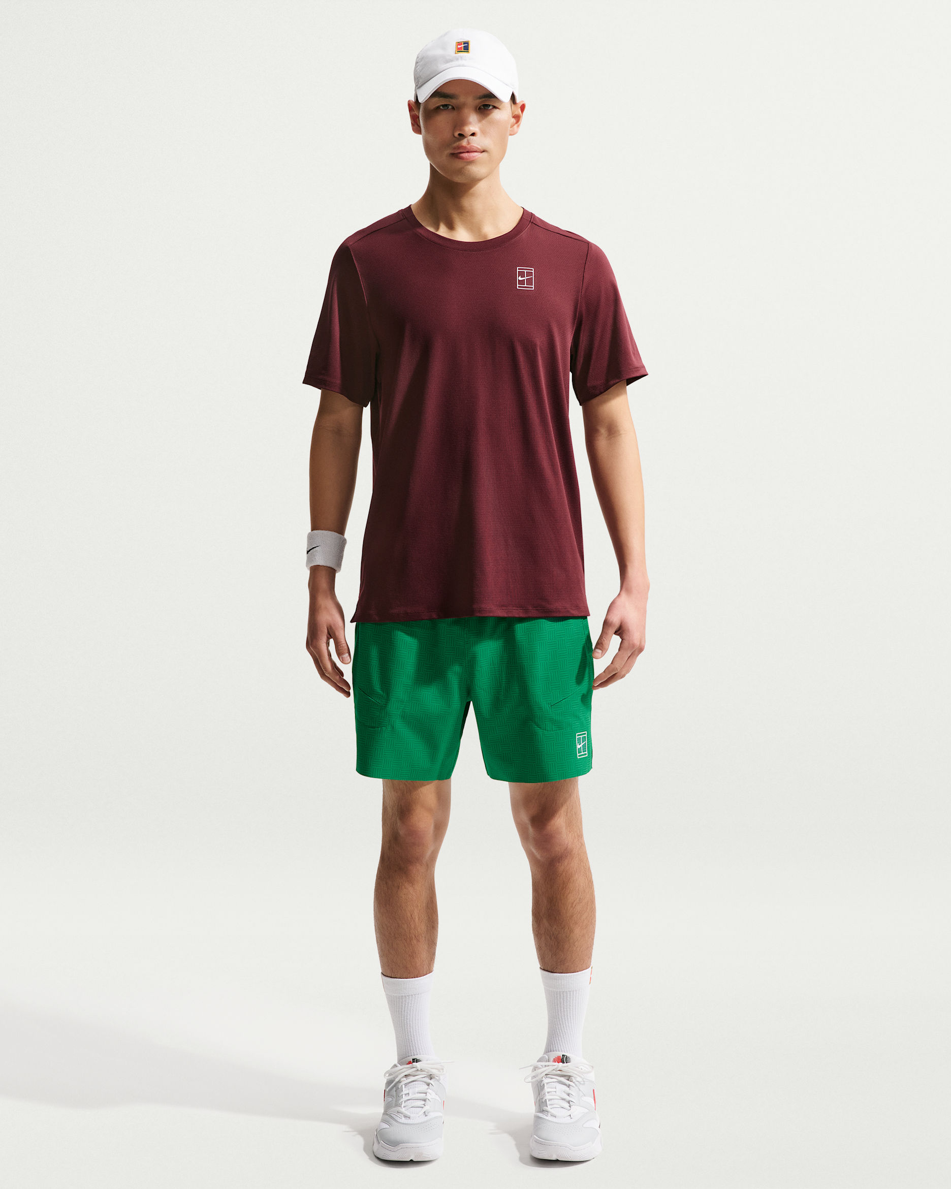 NikeCourt Advantage Men's Dri-FIT 6" Shorts - Malachite/White