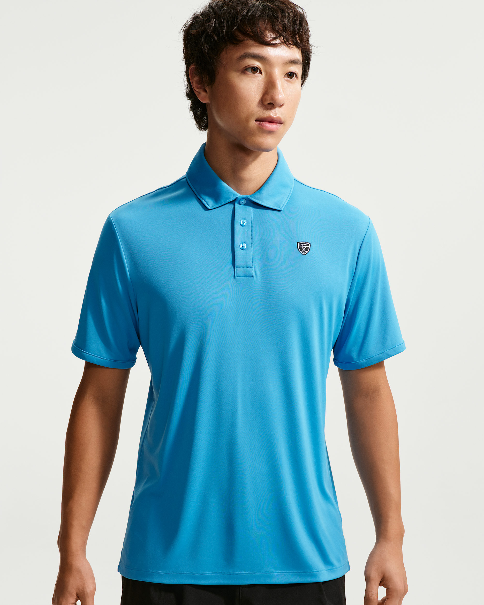 Nike Par Men's Dri-FIT Golf Polo - Aurora Blue/White