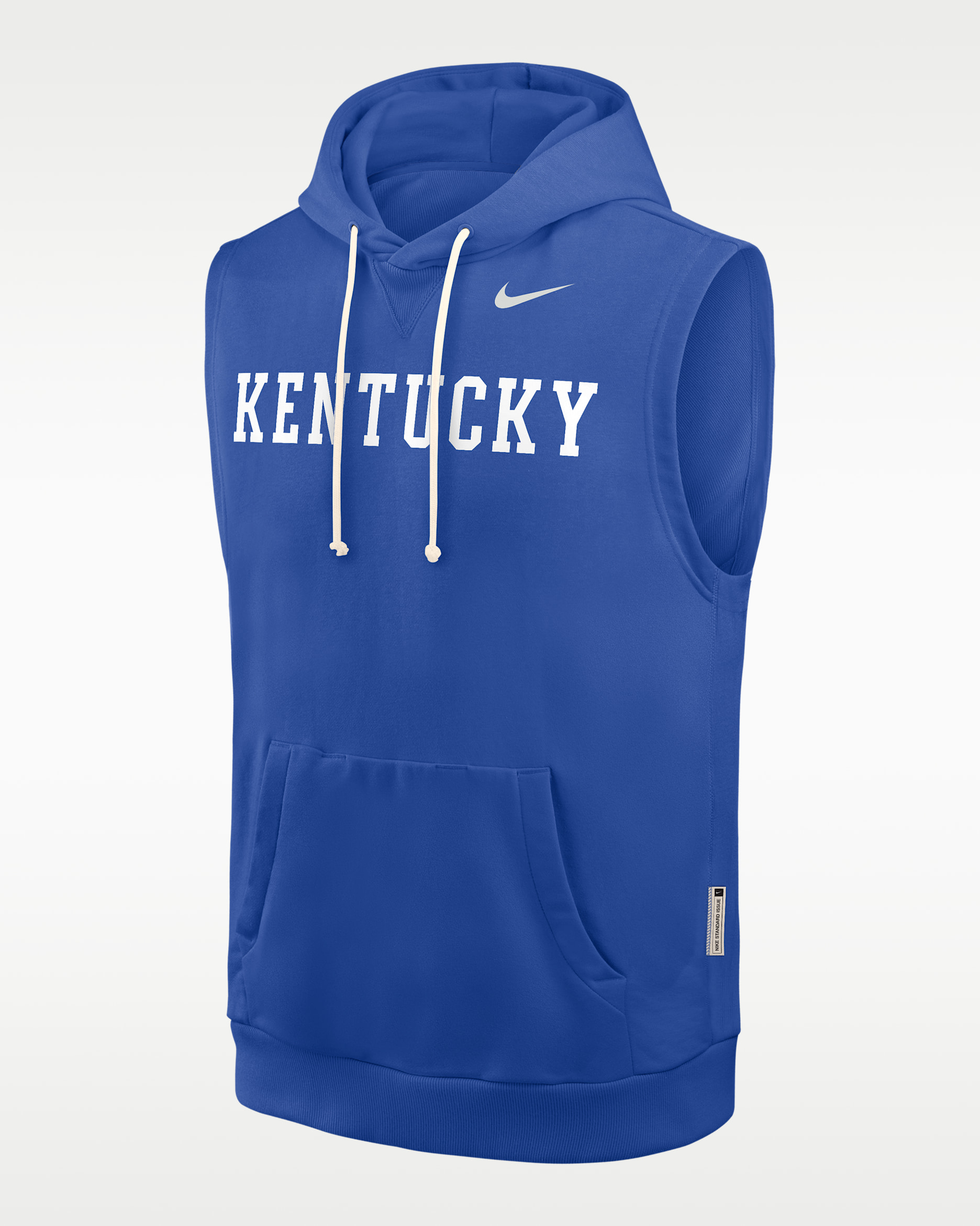 Sudadera universitaria Nike Dri-FIT con gorro, sin cierre y sin mangas para hombre, colección Kentucky Sideline - Royal juego