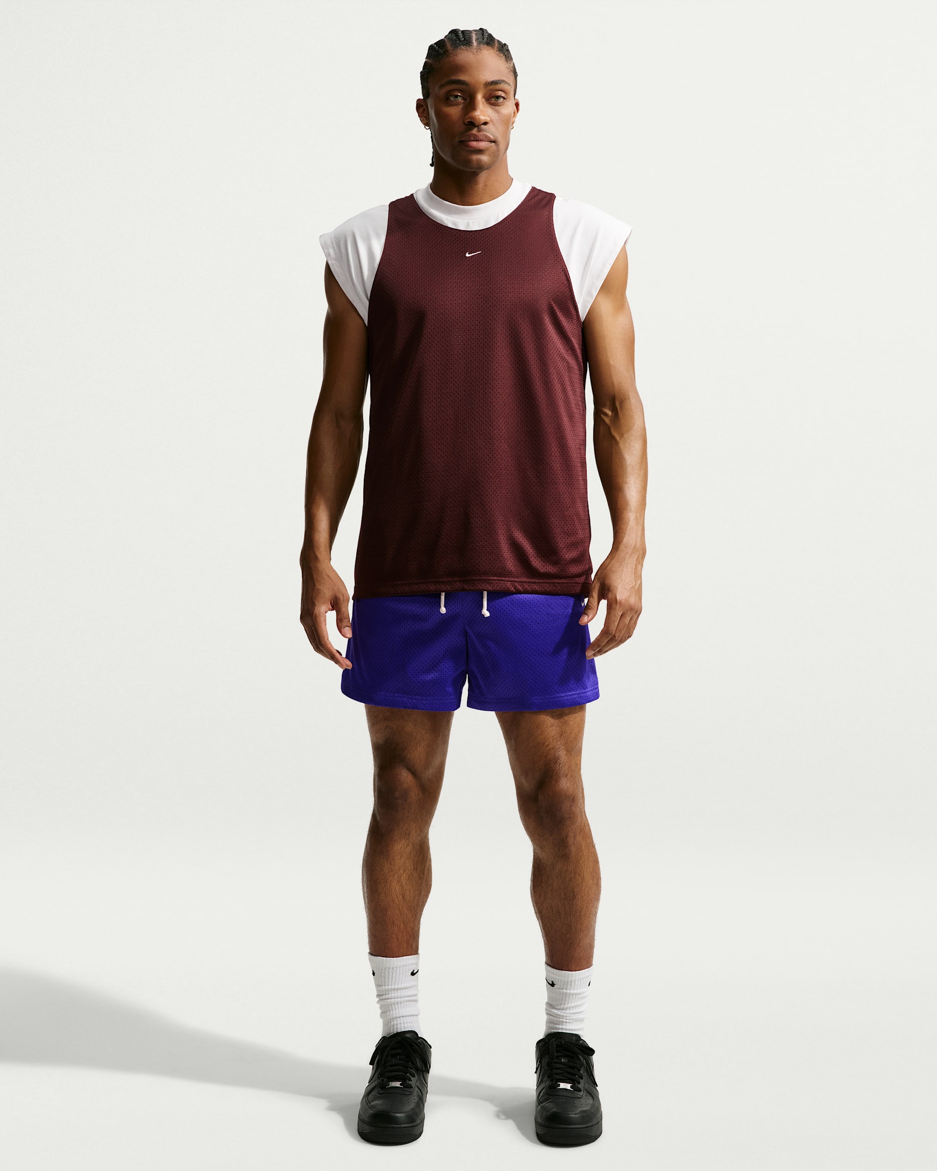 Nike Standard Issue Men's 5" Practice Mesh Basketball Shorts - Dark Concord/Pale Ivory