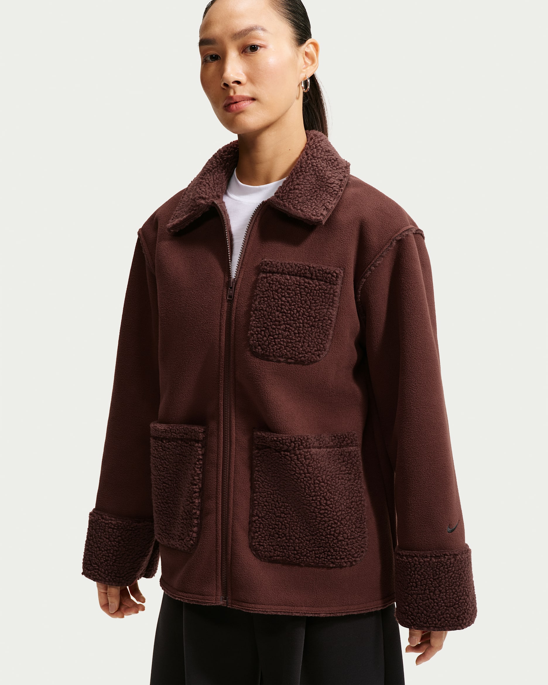 Nike Sportswear Women's Oversized Therma-FIT Chore Jacket - Mystic Dates/Black