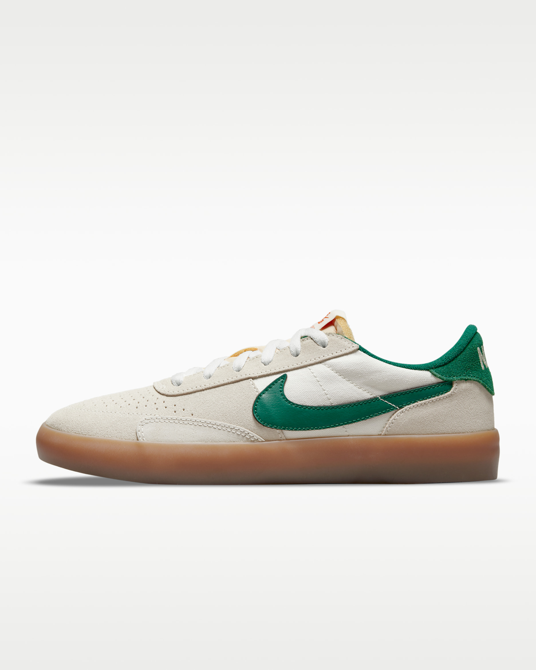 Nike SB Heritage Vulc Skate Shoes - Sail/Sail/Safety Orange/Gorge Green