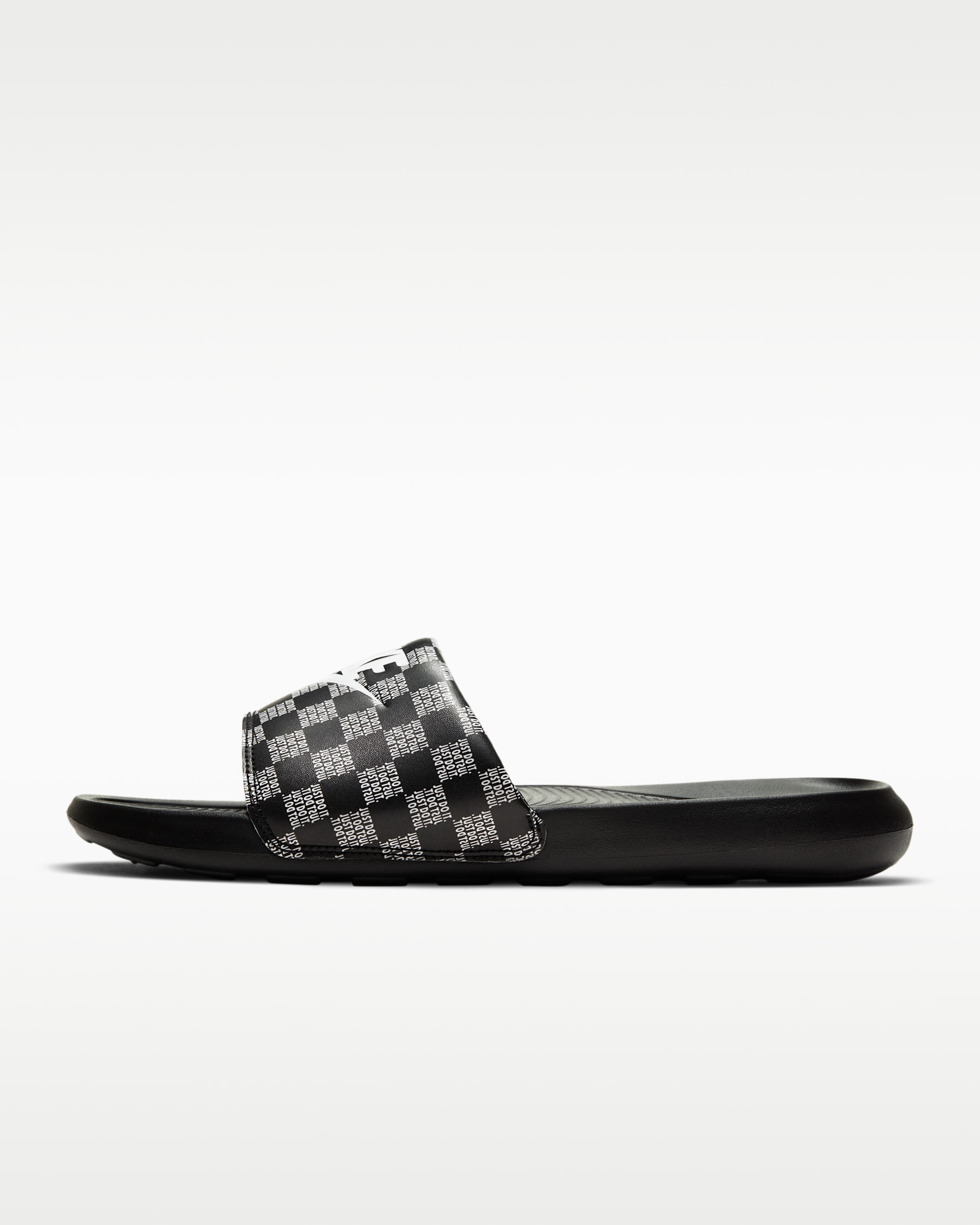 Nike Victori One Men's Printed Slides - Black/Black/White