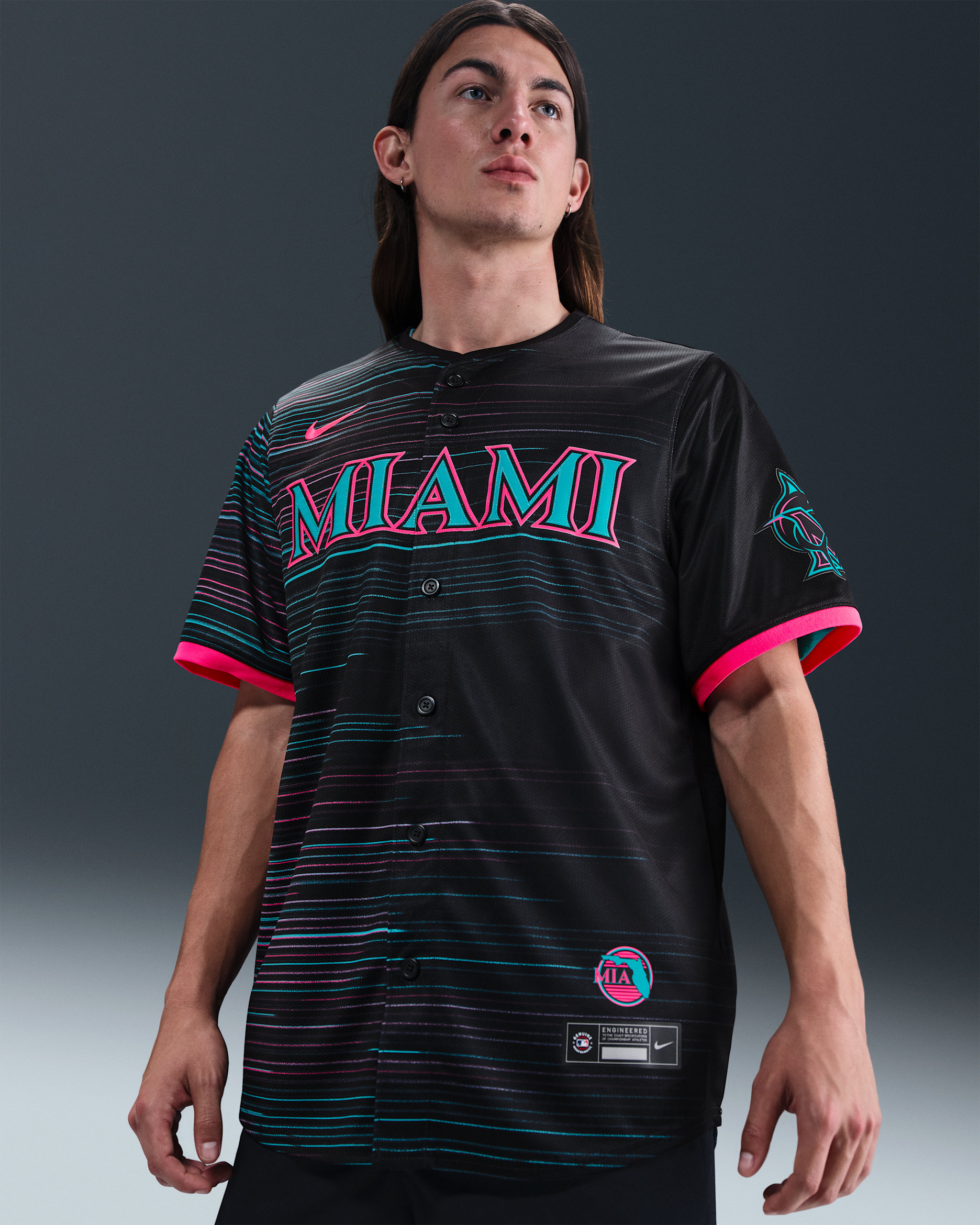 Miami Marlins City Connect Men’s Nike Dri-FIT ADV MLB Limited Jersey - Black