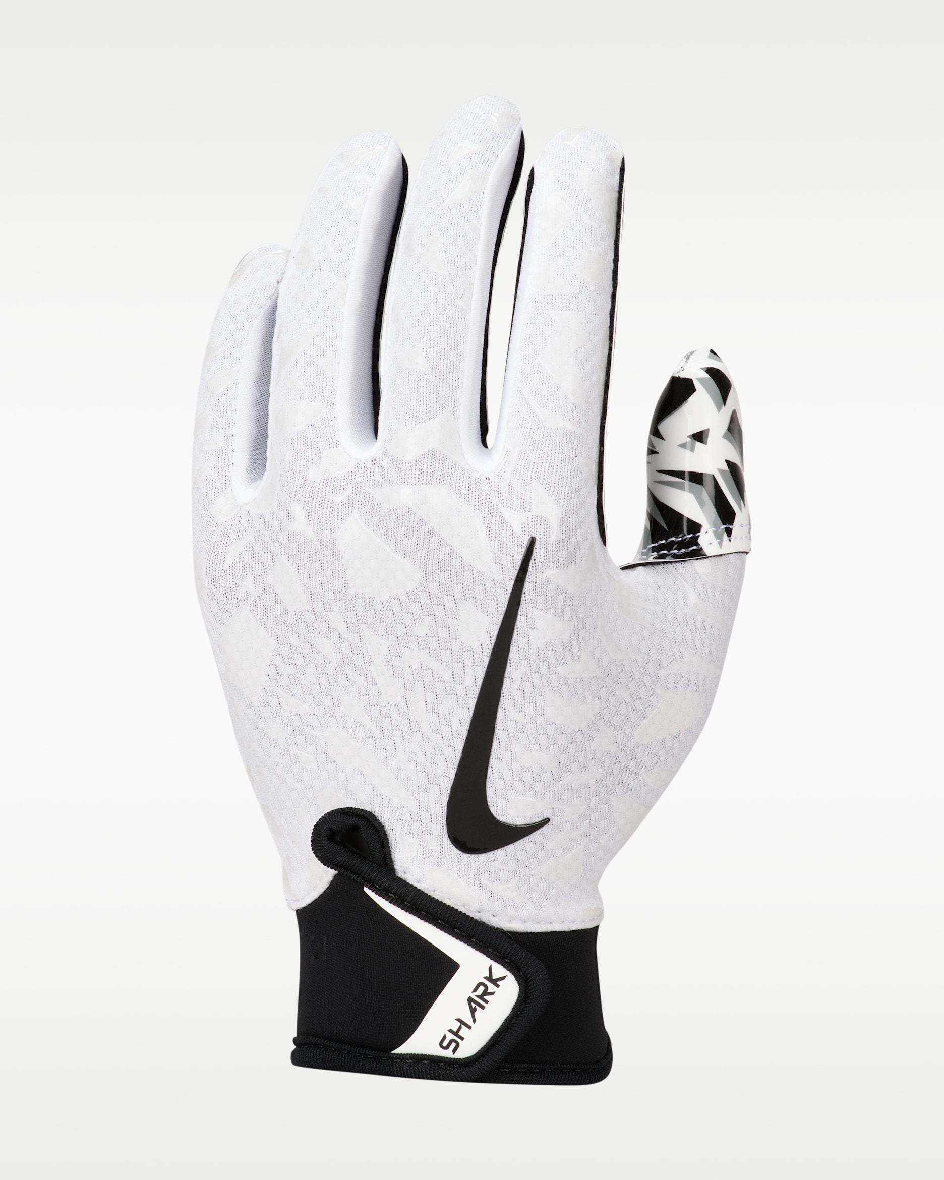 Nike Shark 2.0 Pee Wee Football Gloves - White/White/Black