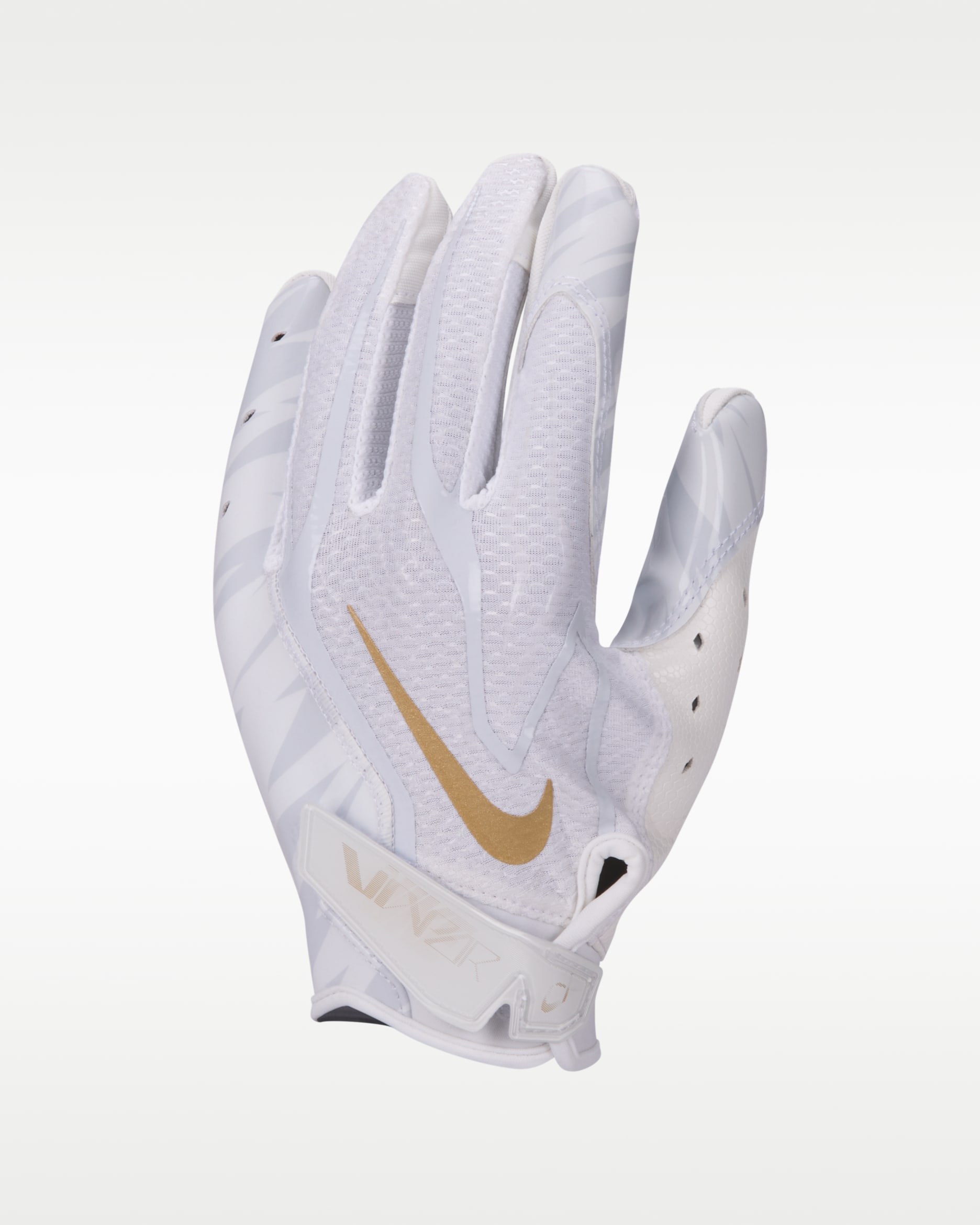 Nike Vapor Jet 9.0 Women's Football Gloves (1 Pair) - White/Metallic Gold/Metallic Gold