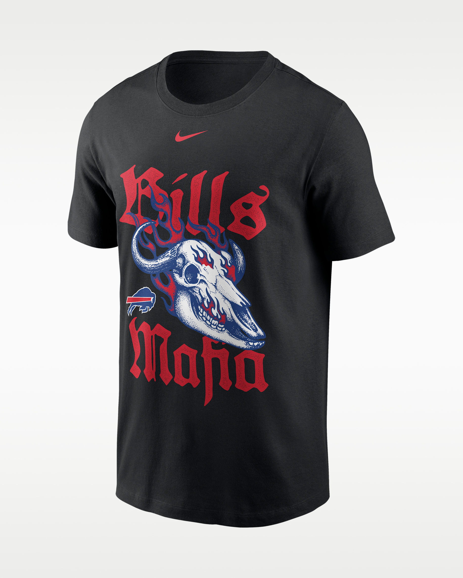 Buffalo Bills Mafia Skull Men's Nike NFL T-Shirt - Black
