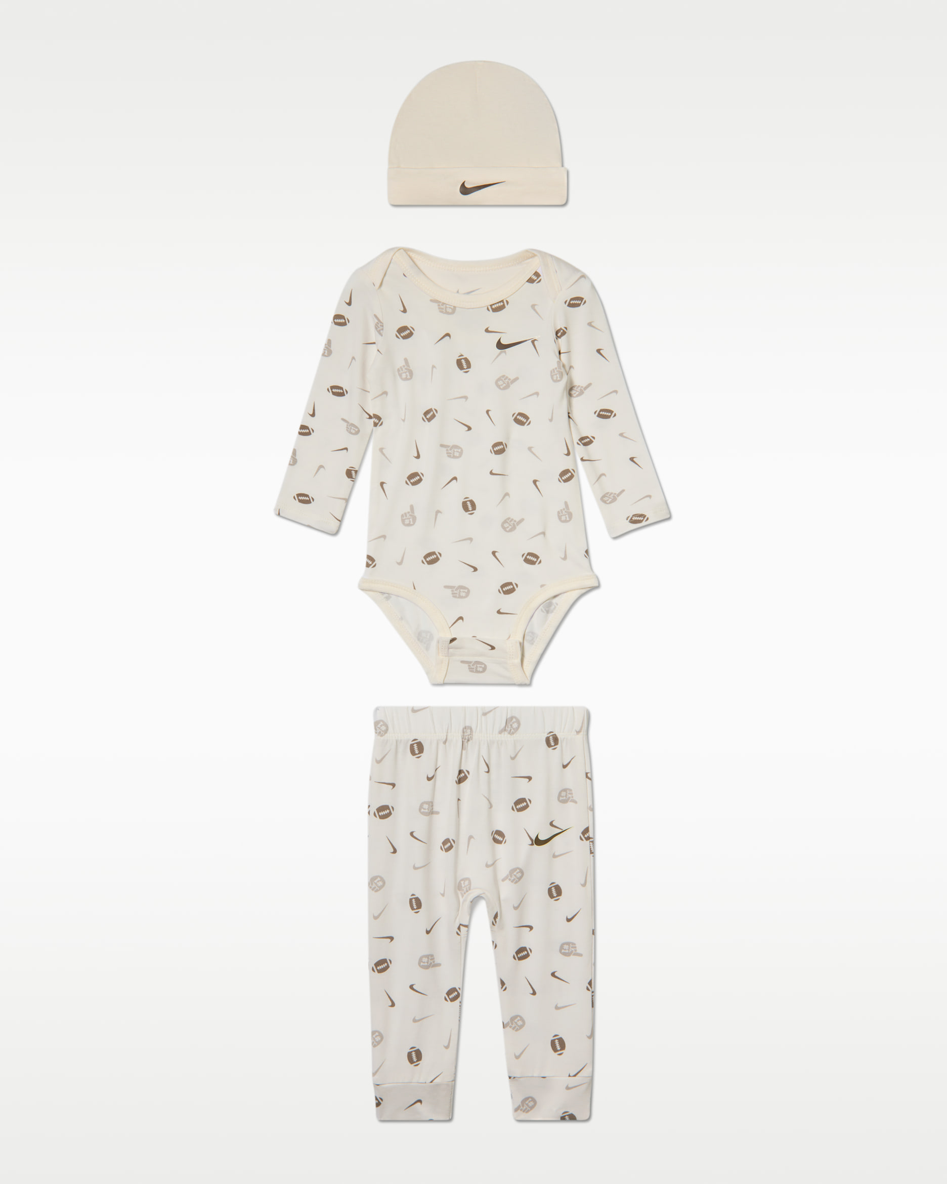 Nike Ready, Set, Grow! Conjunto de 3 piezas para bebé (0-9 M) - Marfil pálido