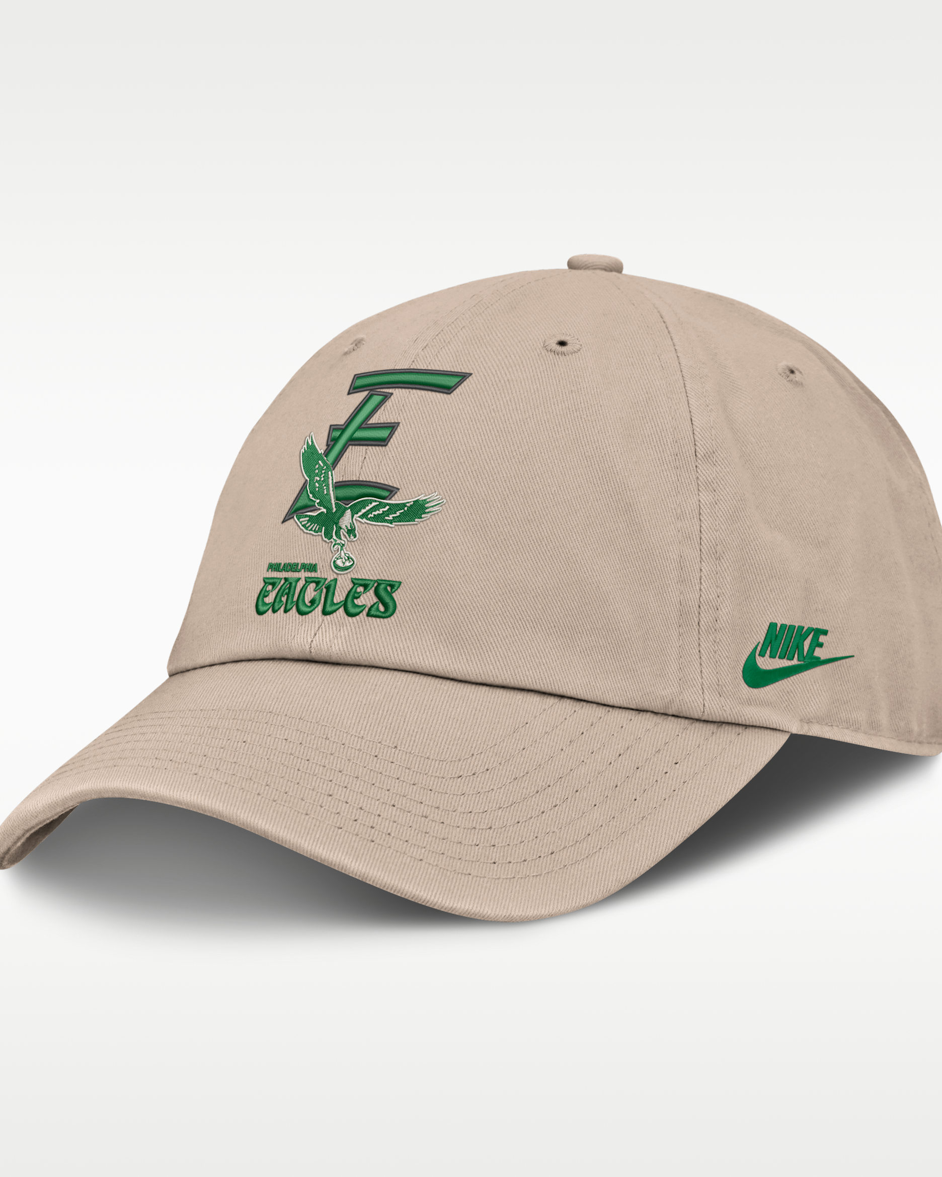 Philadelphia Eagles Rewind Club Men's Nike NFL Adjustable Hat - Sand