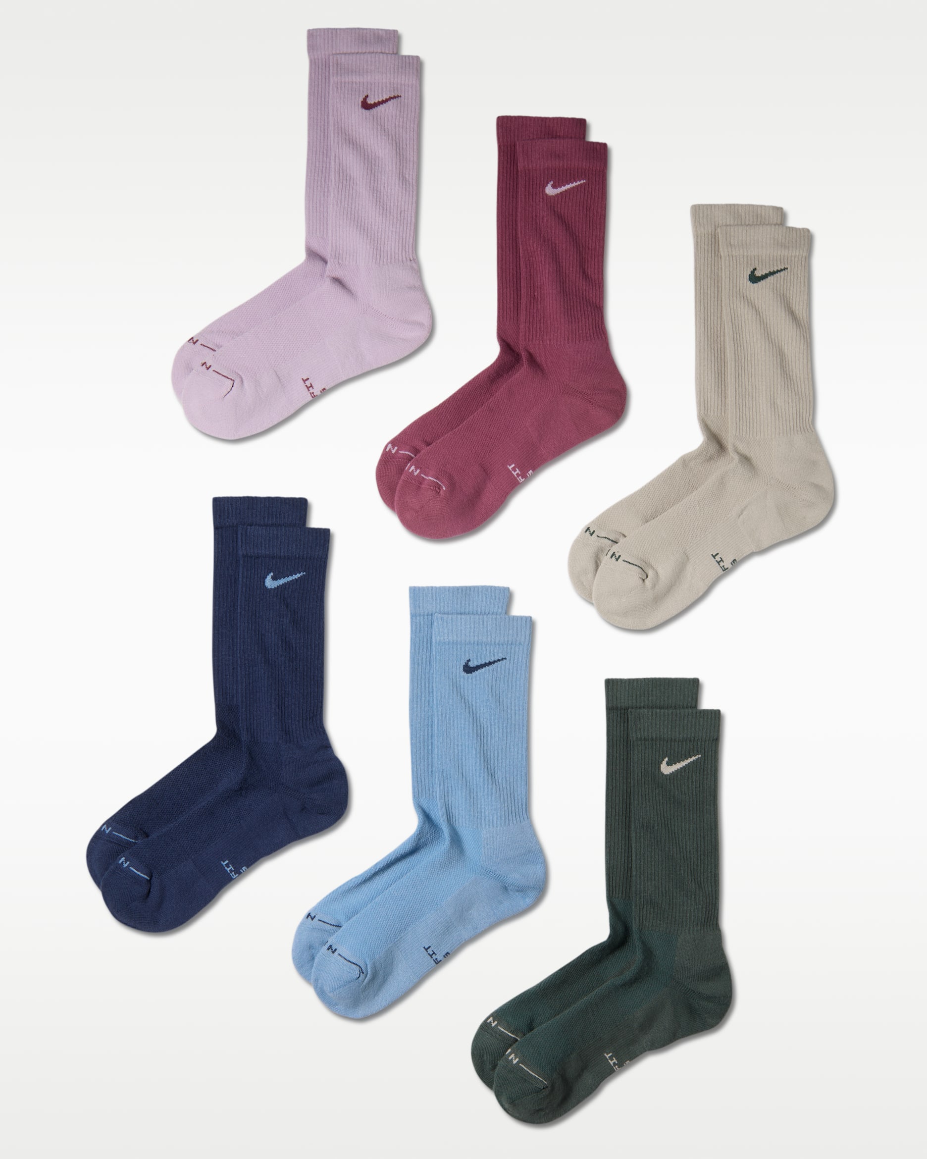 Nike Everyday Elevated Crew Socks (6 Pairs) - Multi-Colour