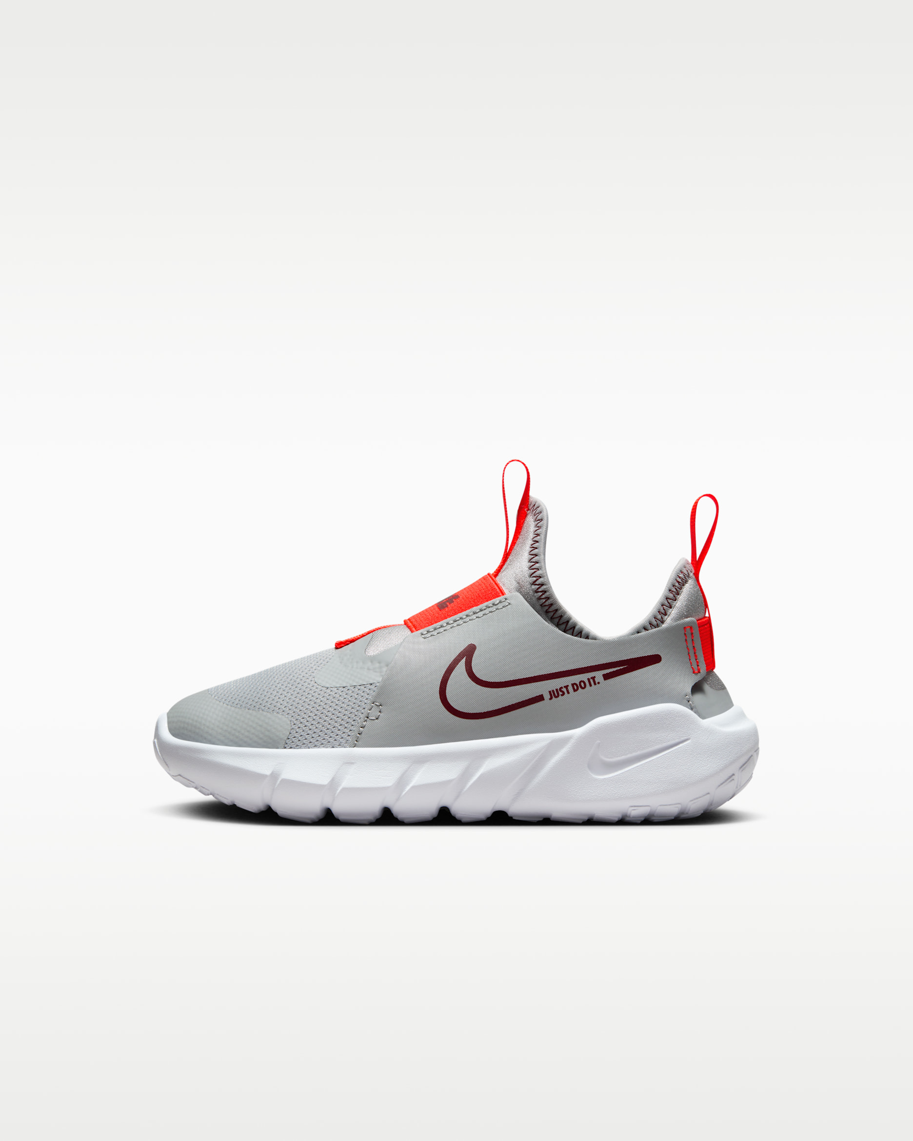 Nike Flex Runner 2 Little Kids' Shoes - Light Smoke Grey/White/Bright Crimson/Team Red