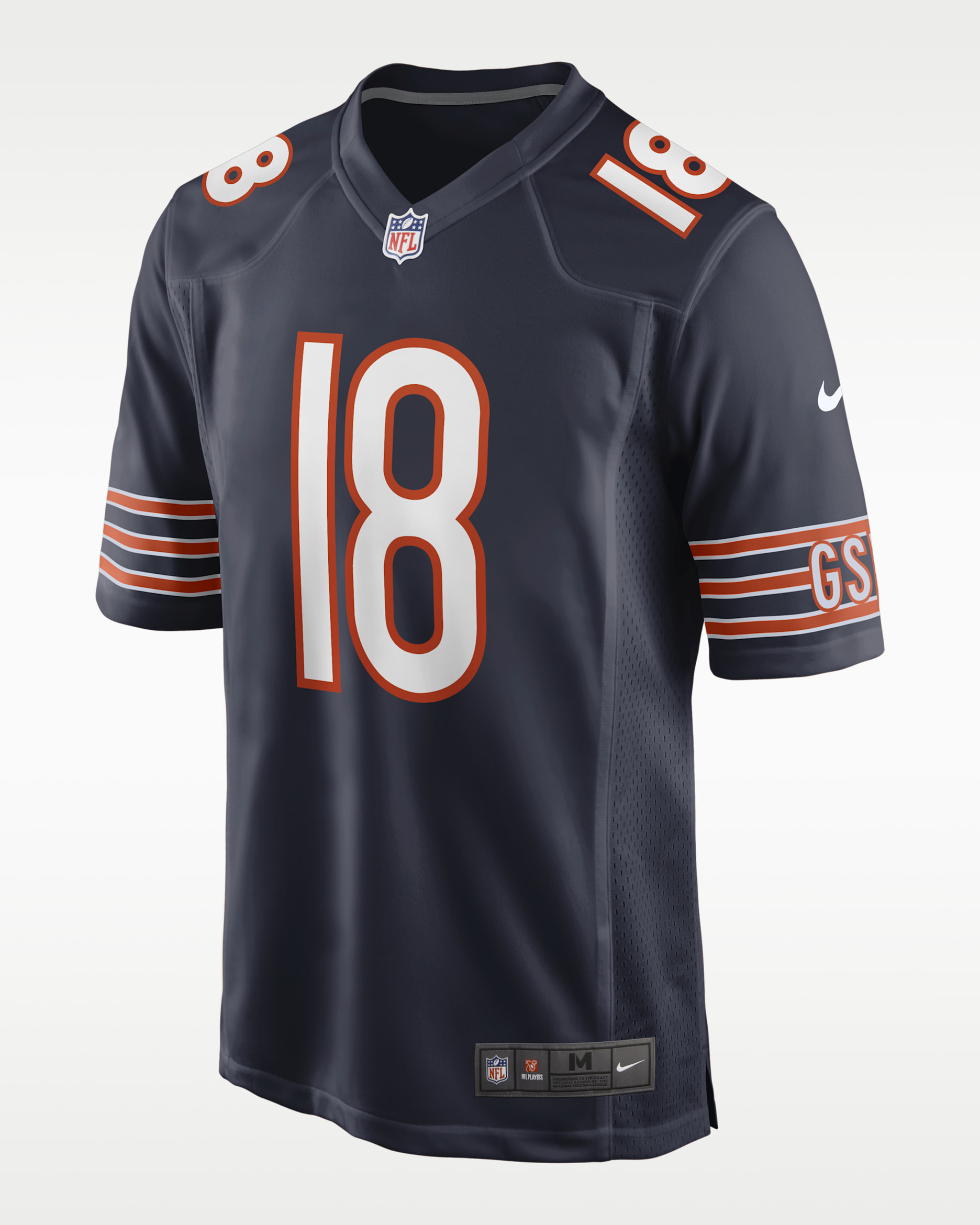 Jersey Nike de la NFL Game para hombre Caleb Williams Chicago Bears - Marino