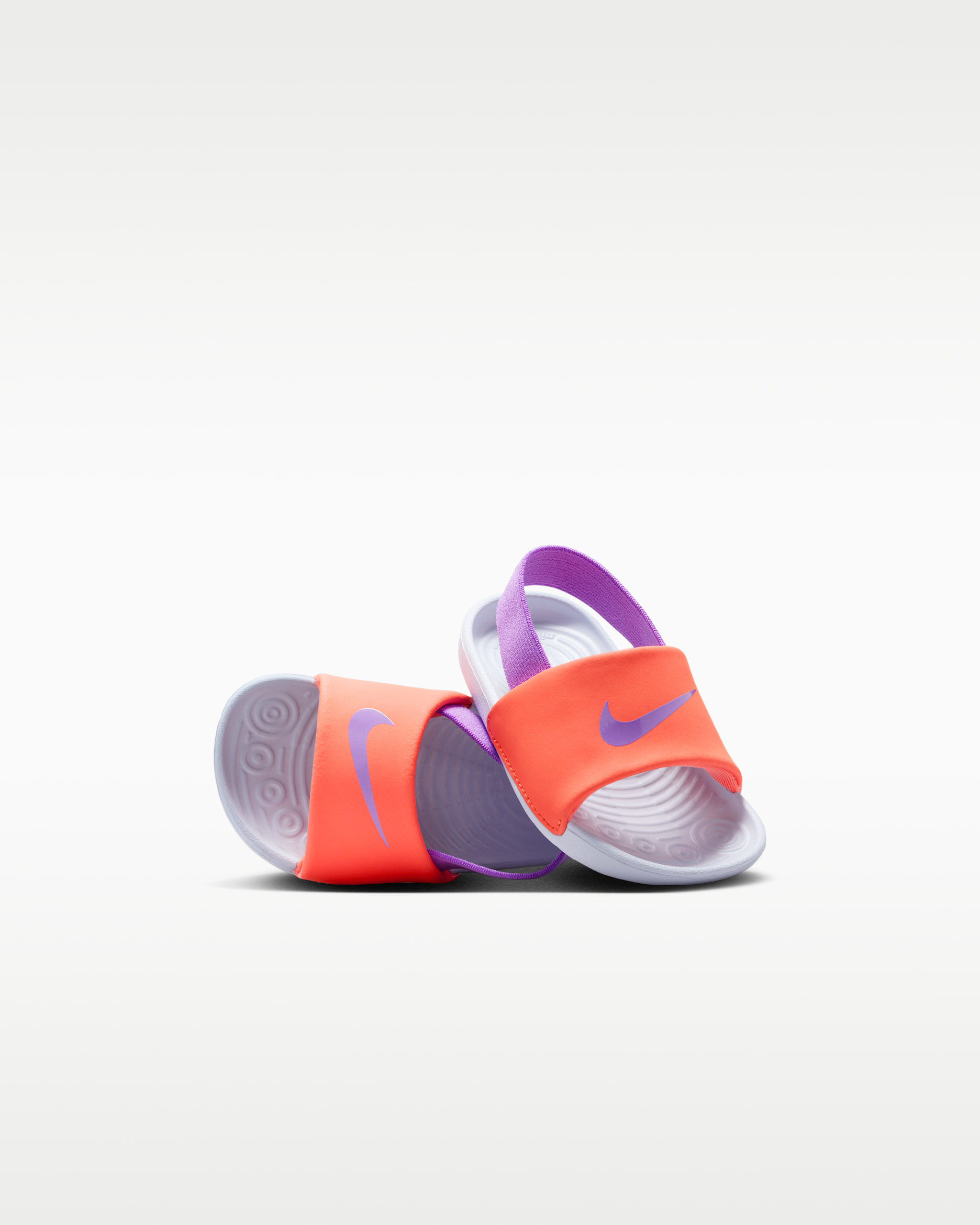 Nike Kawa Baby/Toddler Slides - Turf Orange/Blue Tint/Bright Violet