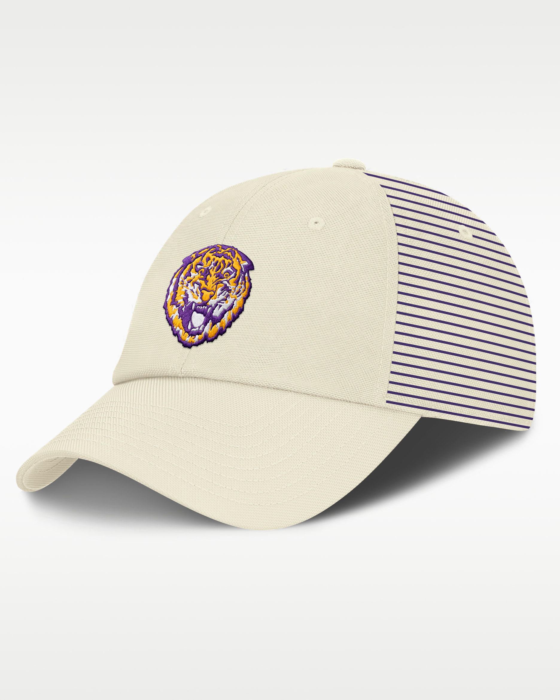 LSU Denim Club Men's Nike College Adjustable Hat - White