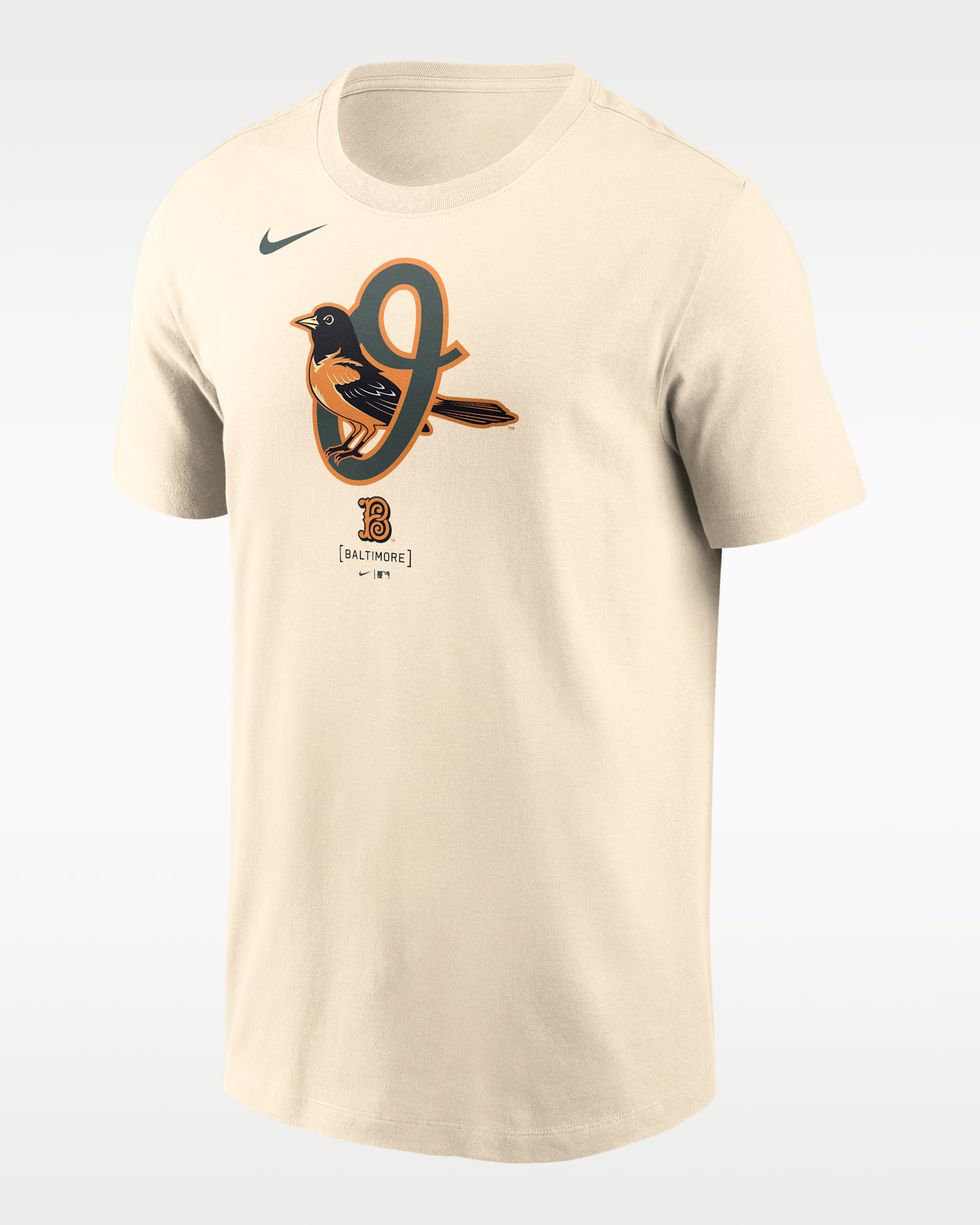 Baltimore Orioles City Connect Large Logo Men's Nike MLB T-Shirt - Cream