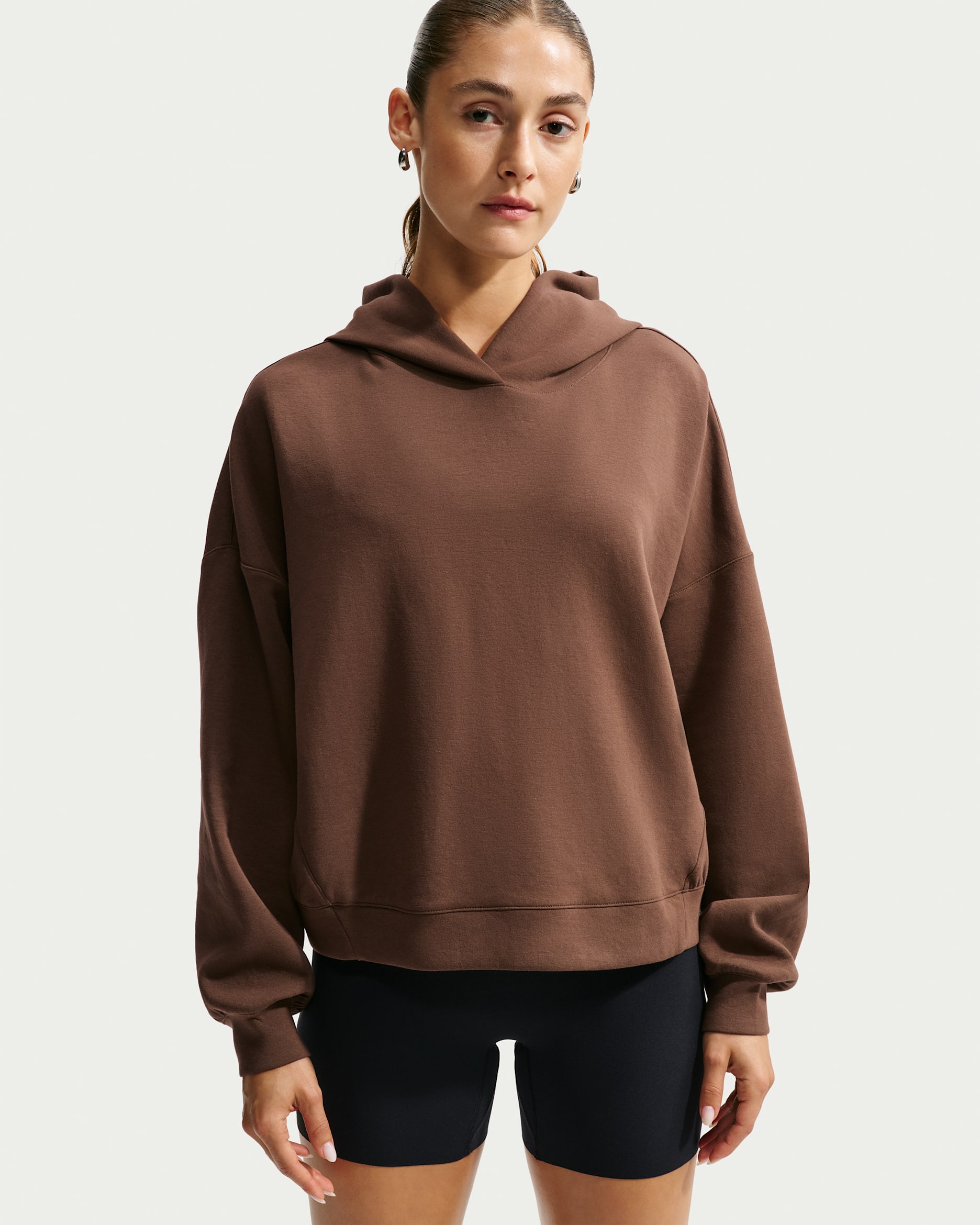 Nike 24.7 ImpossiblySoft Women's Pullover Hoodie - Cacao Wow/Black/Mosswood Brown