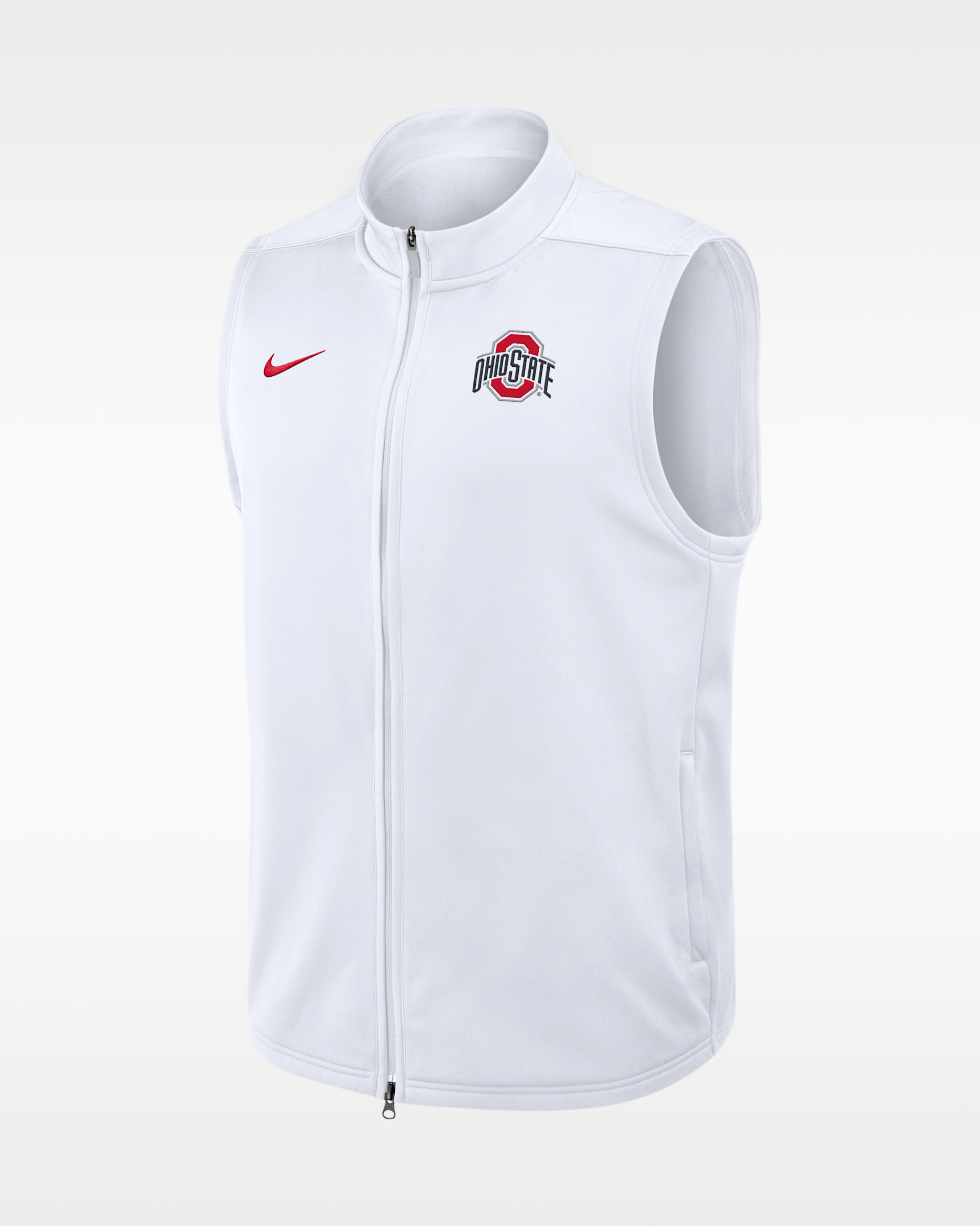 Ohio State Primetime Victory Men's Nike Therma-FIT College Full-Zip Vest - White