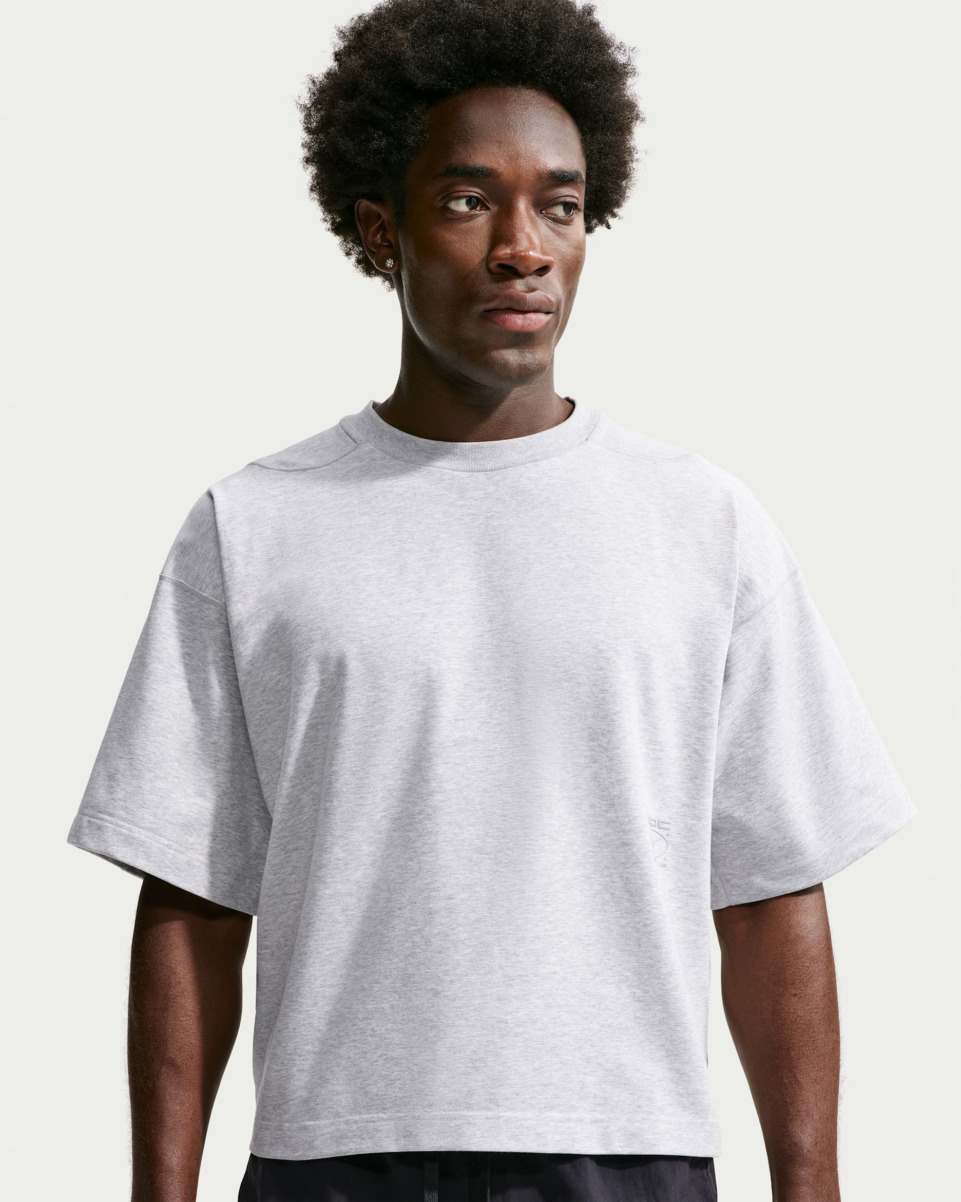 Haut de training à manches courtes Dri-FIT Nike N.A.C. pour homme - Light Smoke Grey/Heather/Light Smoke Grey