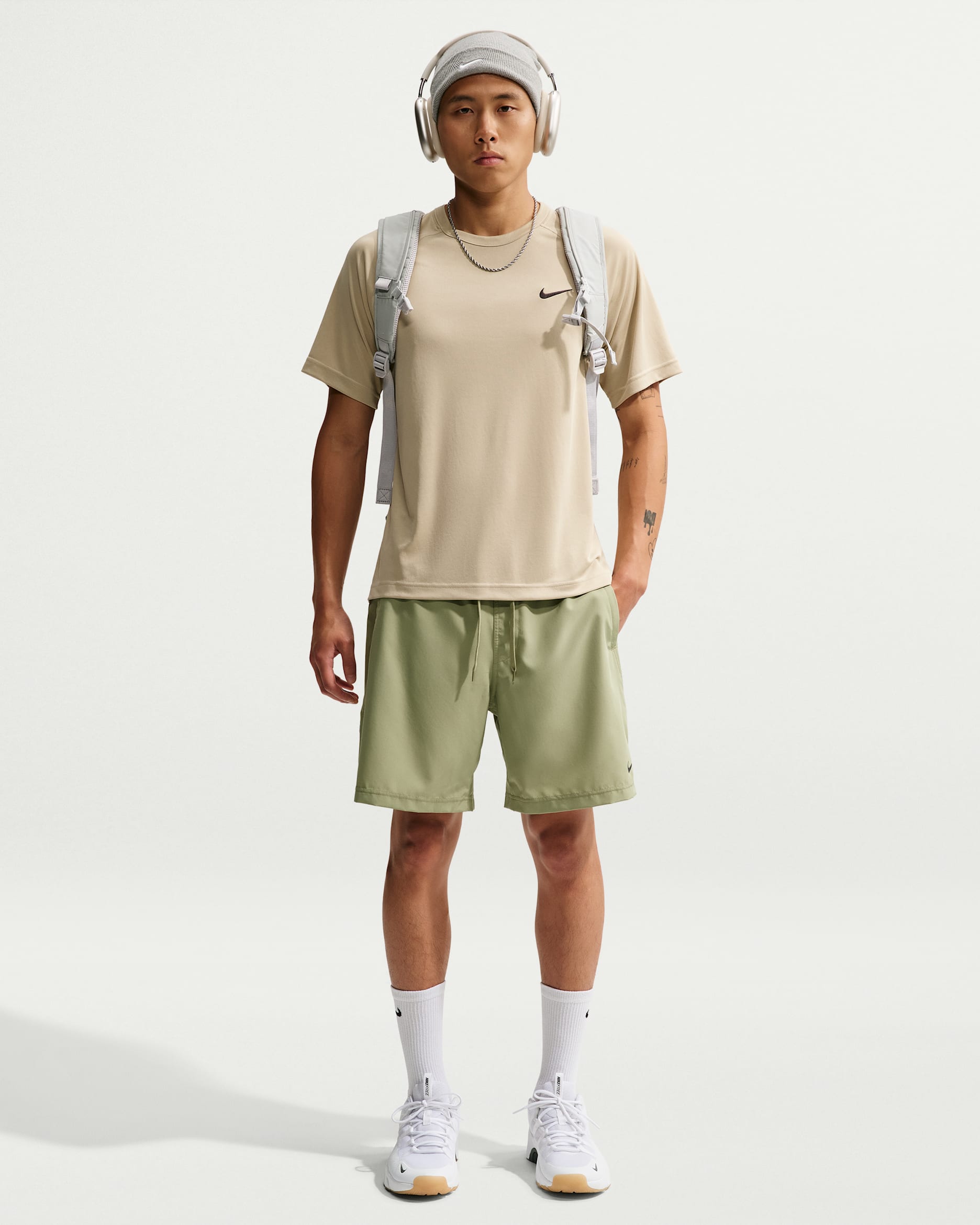 Nike Dri-FIT Form Men's 18cm (approx.) Unlined Versatile Shorts - Dusty Olive/Black