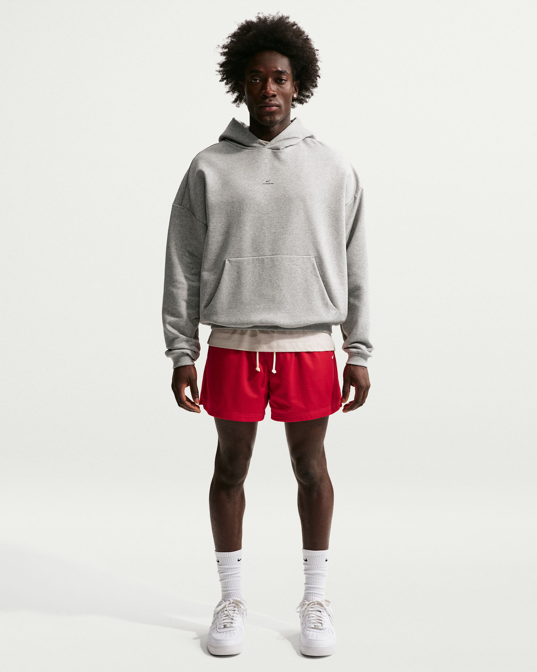 Nike Standard Issue Men's 5" Practice Mesh Basketball Shorts - University Red/Pale Ivory/Pale Ivory