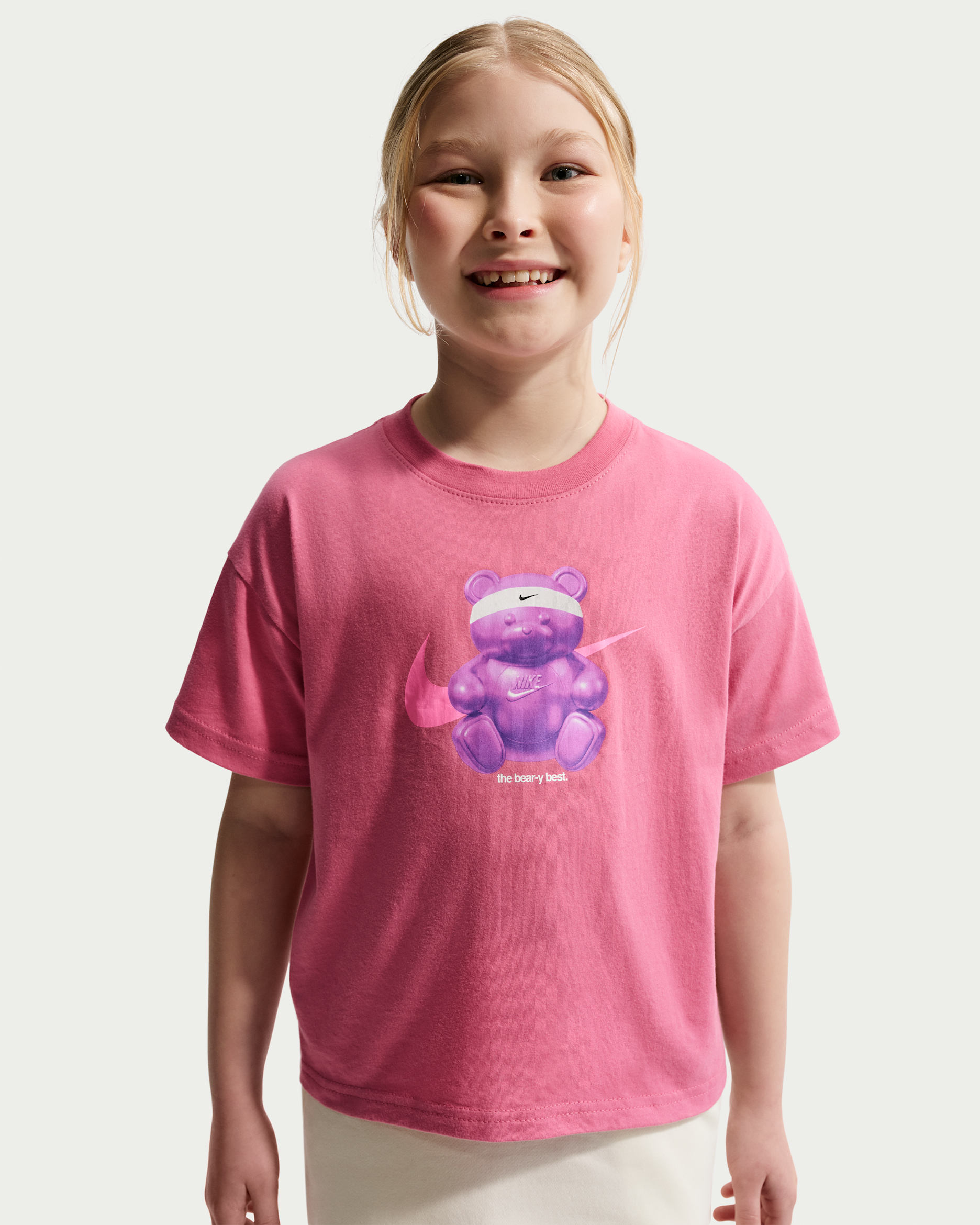 Nike Sportswear Big Kids' Boxy T-Shirt - Peony