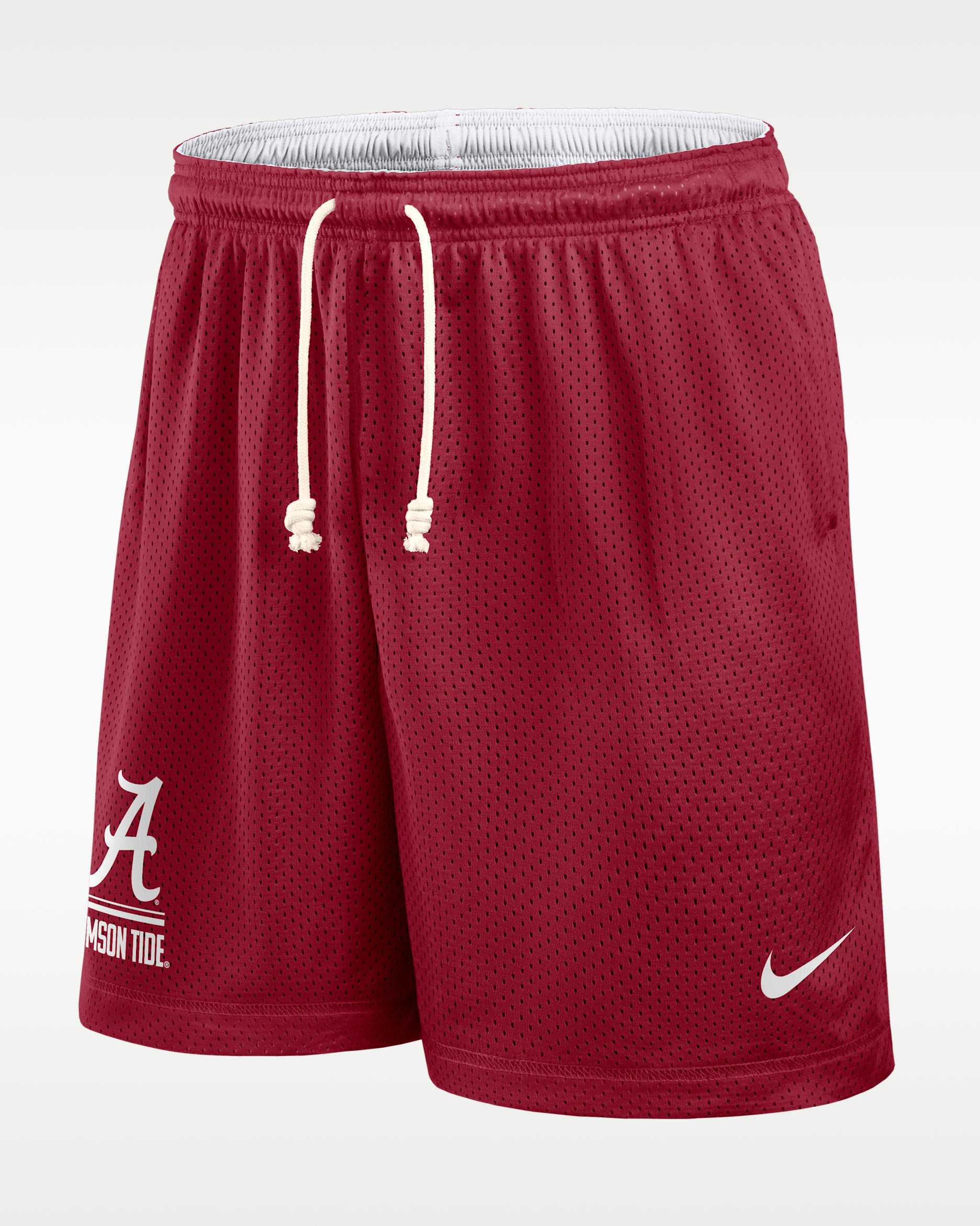 Alabama Courtside Men's Nike Dri-FIT College Reversible Shorts - Team Crimson/White