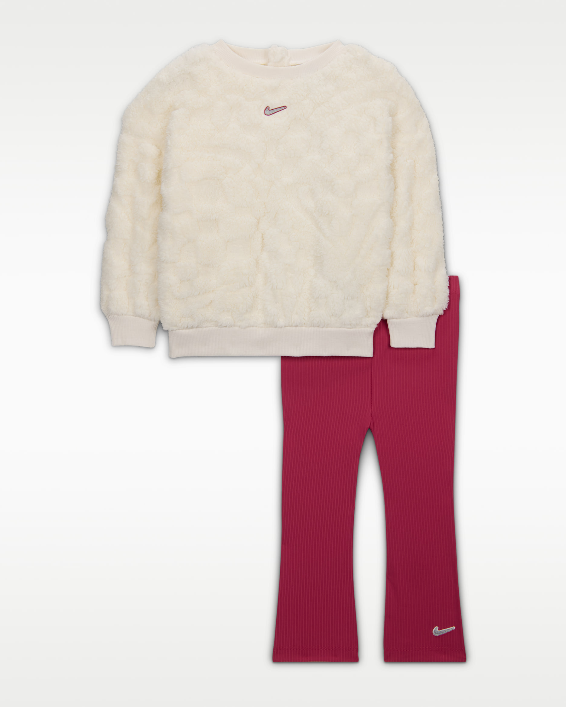 Ensemble deux pièces avec legging évasé Nike Cozy pour bébé (12-24 mois) - Sweet Beet