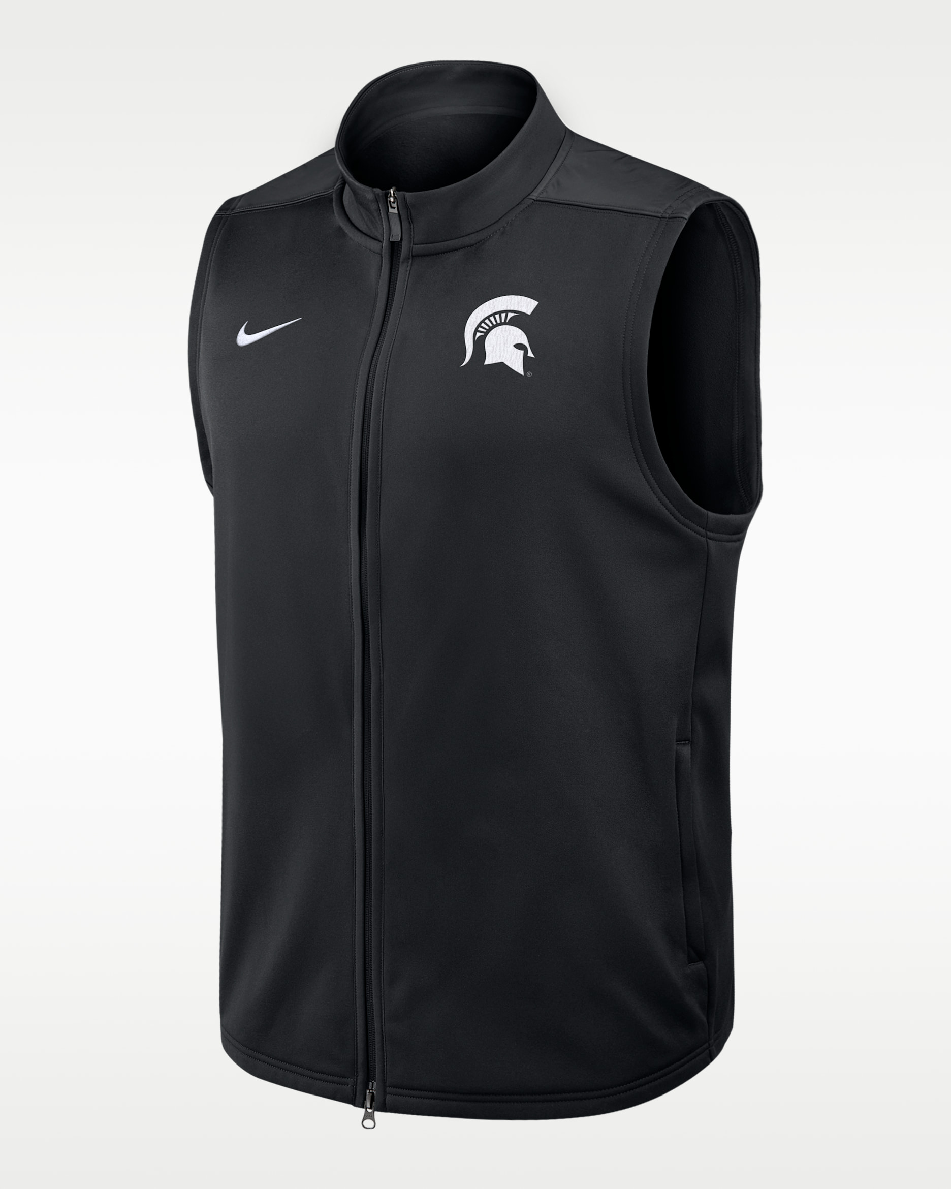 Michigan State Victory Men's Nike Therma-FIT College Full-Zip Vest - Black