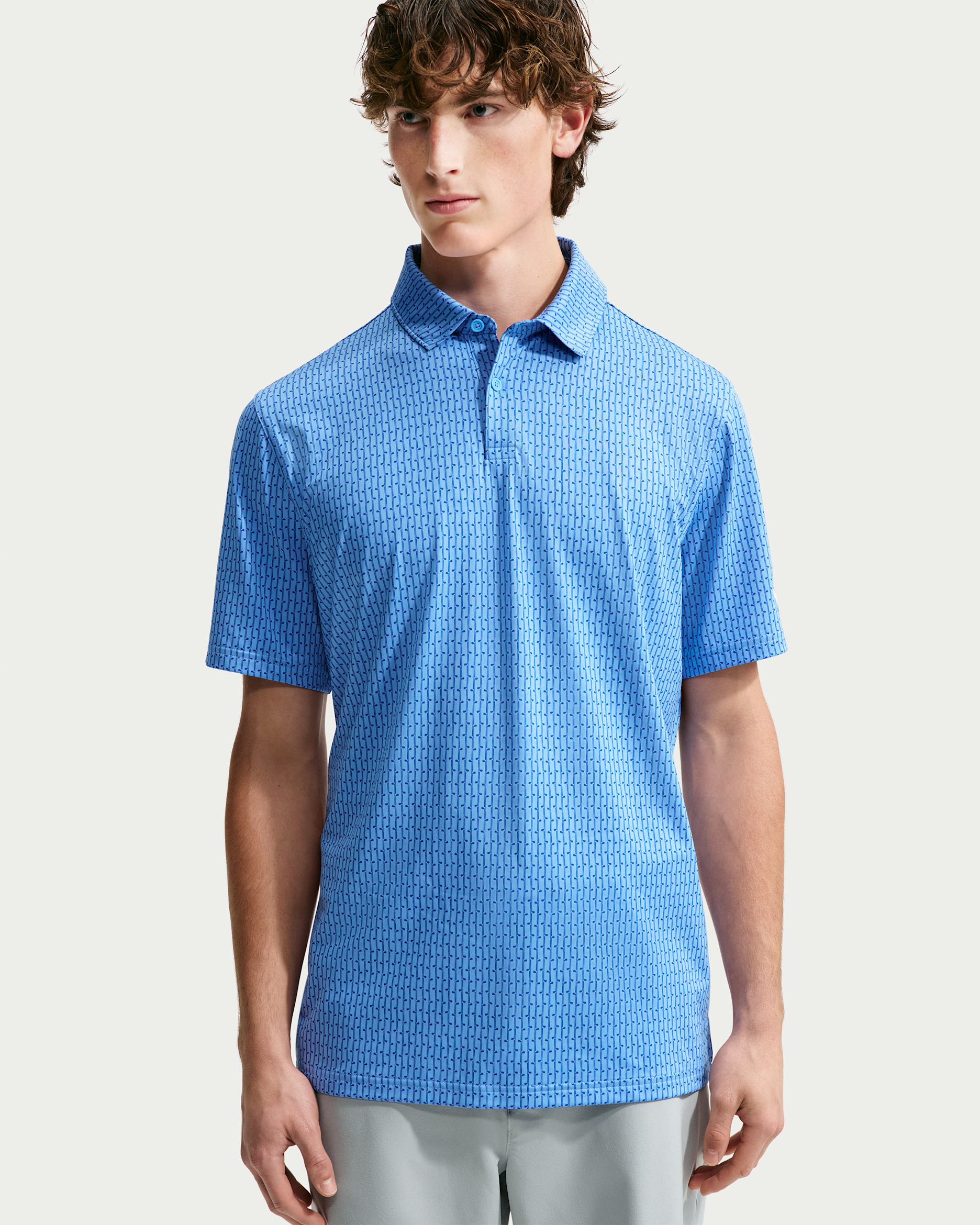 Polo de golf Dri-FIT imprimé Nike Velocity pour homme - University Blue/University Blue/Blanc