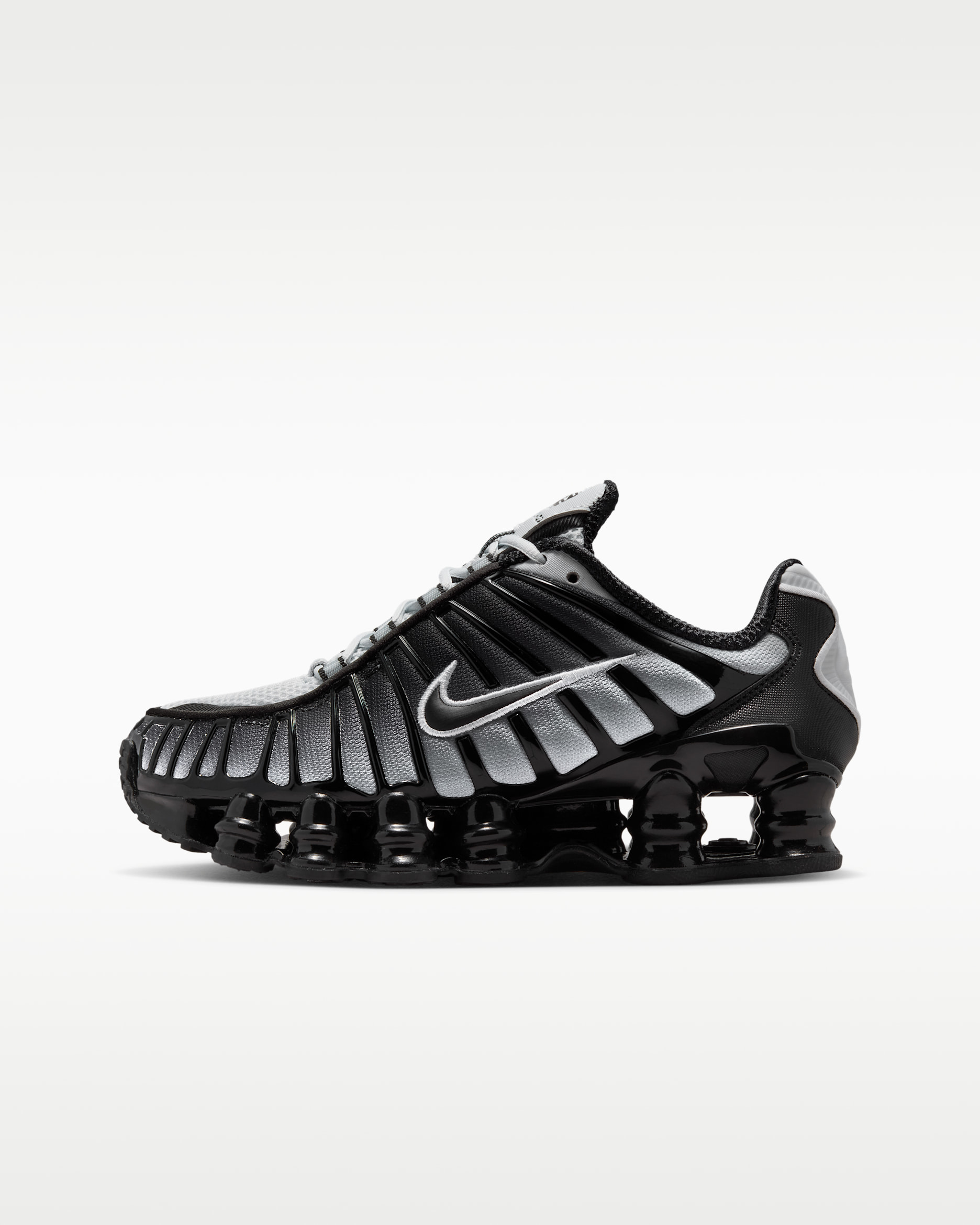 Nike Shox TL Big Kids' Shoes - Black/Pure Platinum/White