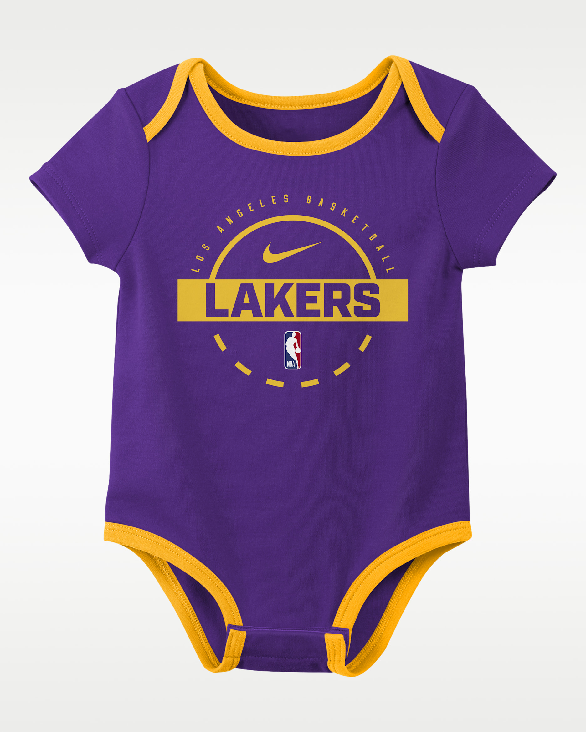 Nike "Los Angeles Lakers" Baby NBA Bodysuit (2-Pack) - Purple/Grey