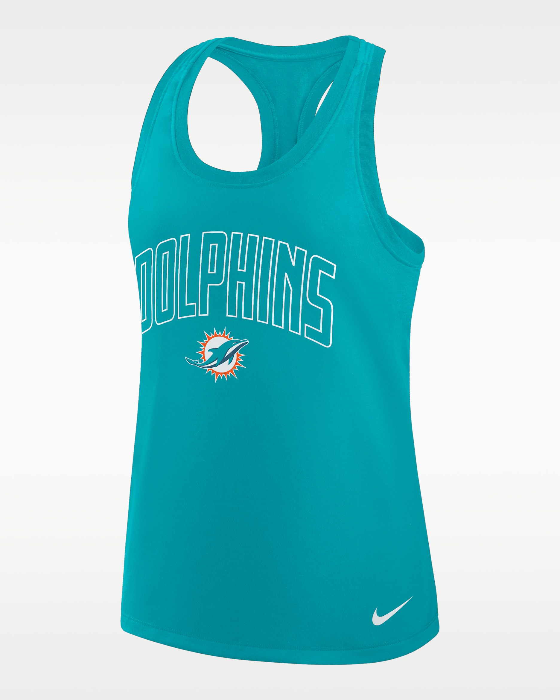 Miami Dolphins Primetime Women's Nike Dri-FIT NFL Racerback Tank Top - Aqua