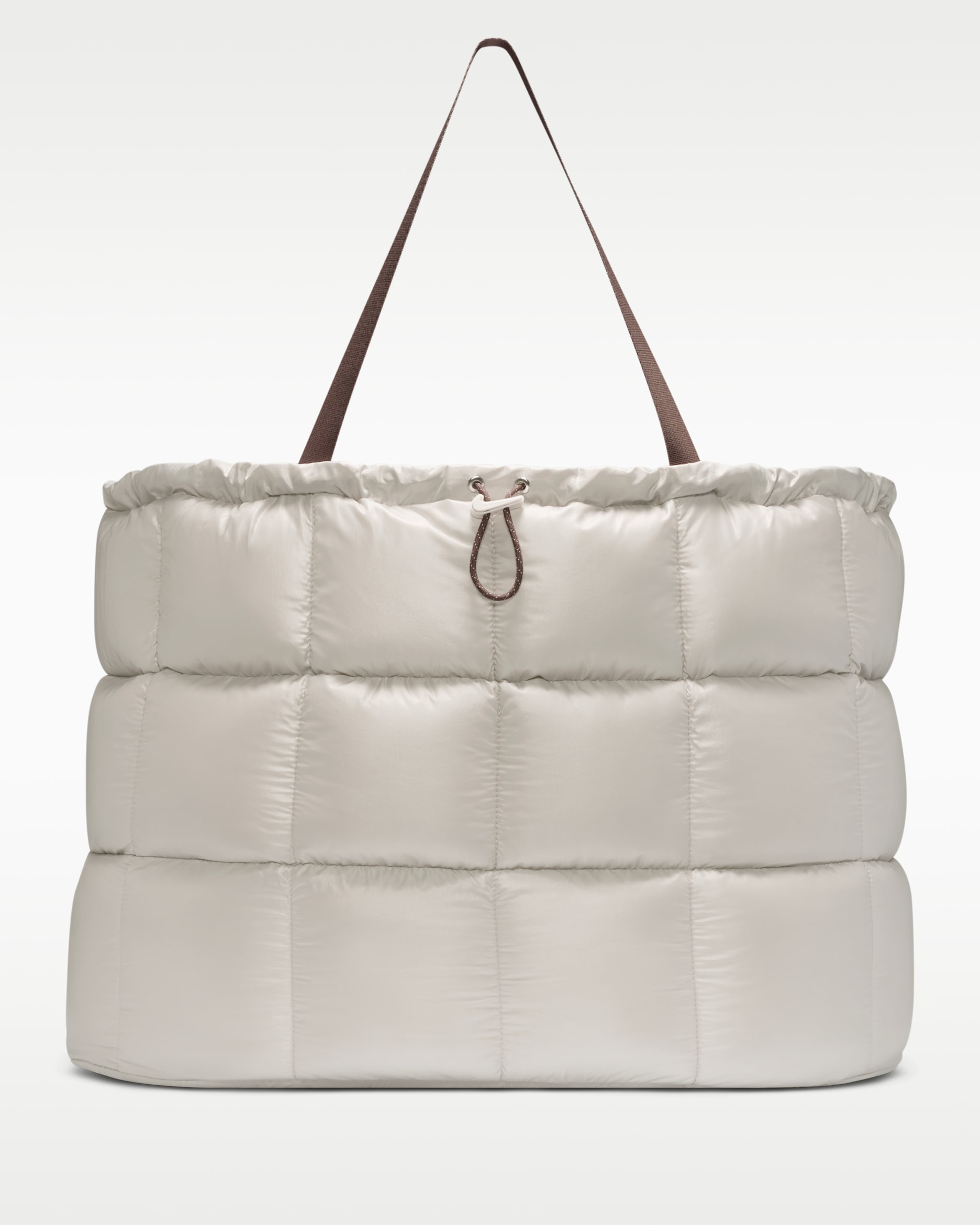 กระเป๋าสะพายขนาดใหญ่พิเศษ Nike Sportswear Puffle (60 ล.) - Light Bone/Mink Brown/Sail