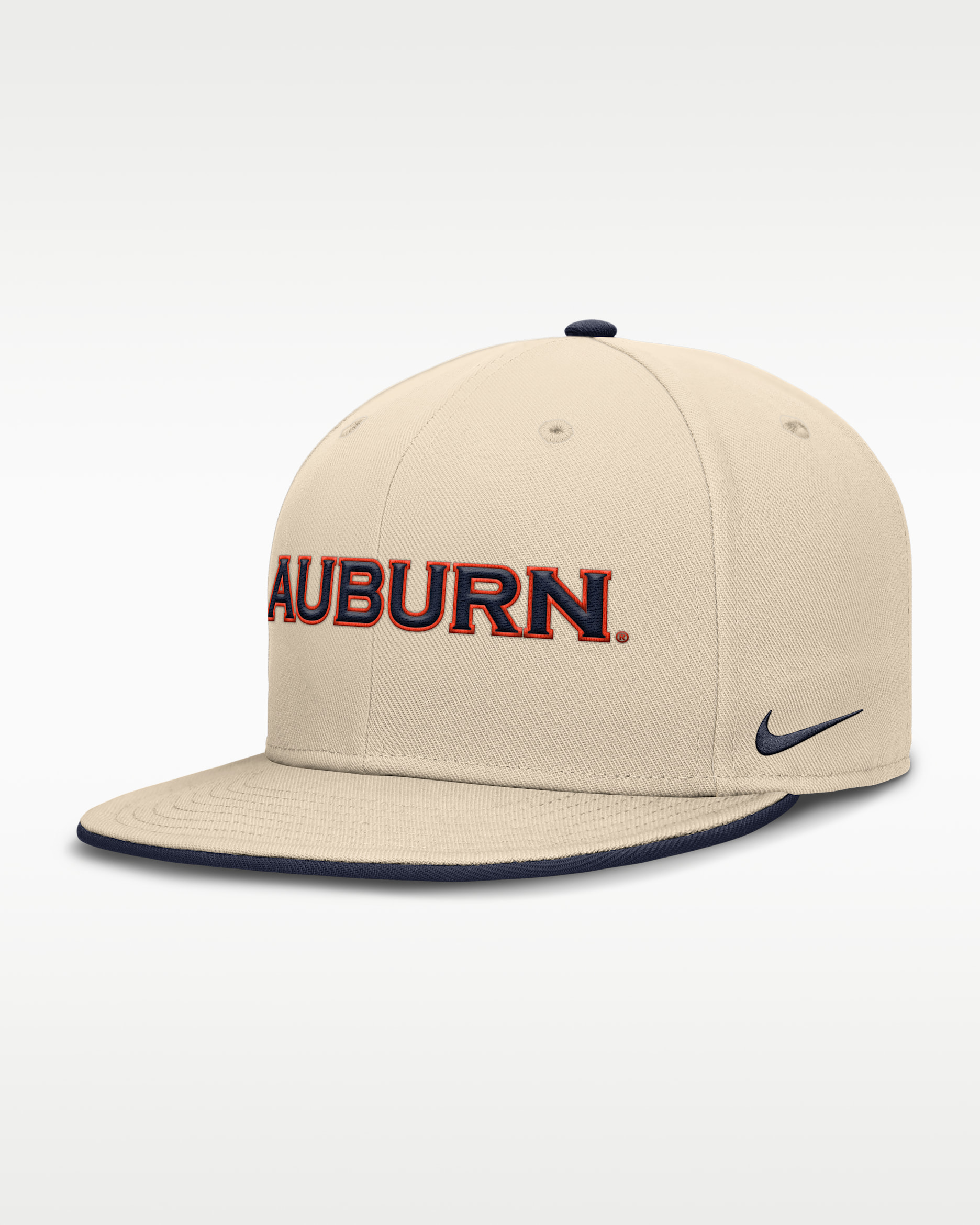 Auburn Primetime True Men's Nike Dri-FIT College Fitted Hat - Natural