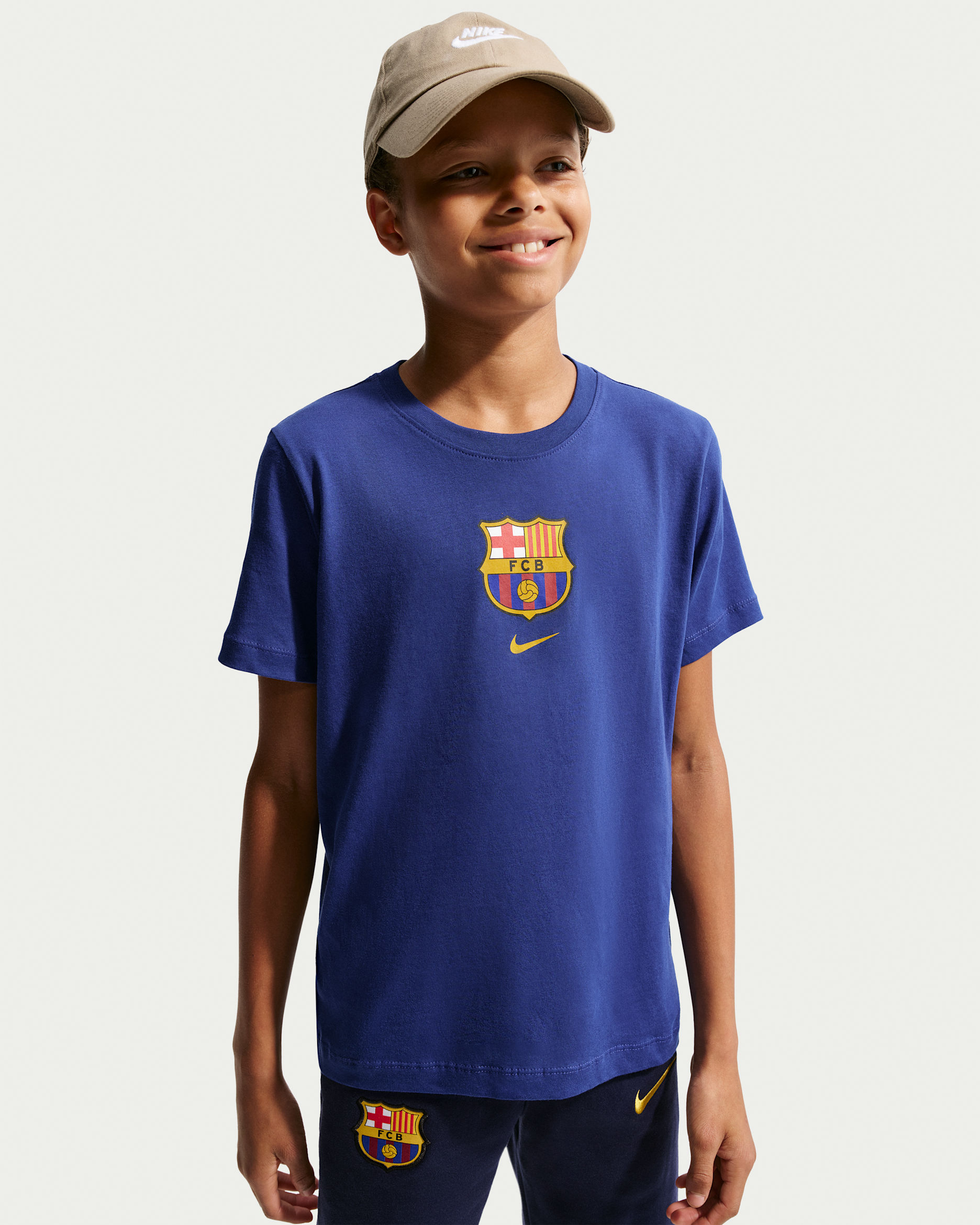 T-shirt da calcio Nike FC Barcelona – Ragazzo/a - Deep Royal Blue