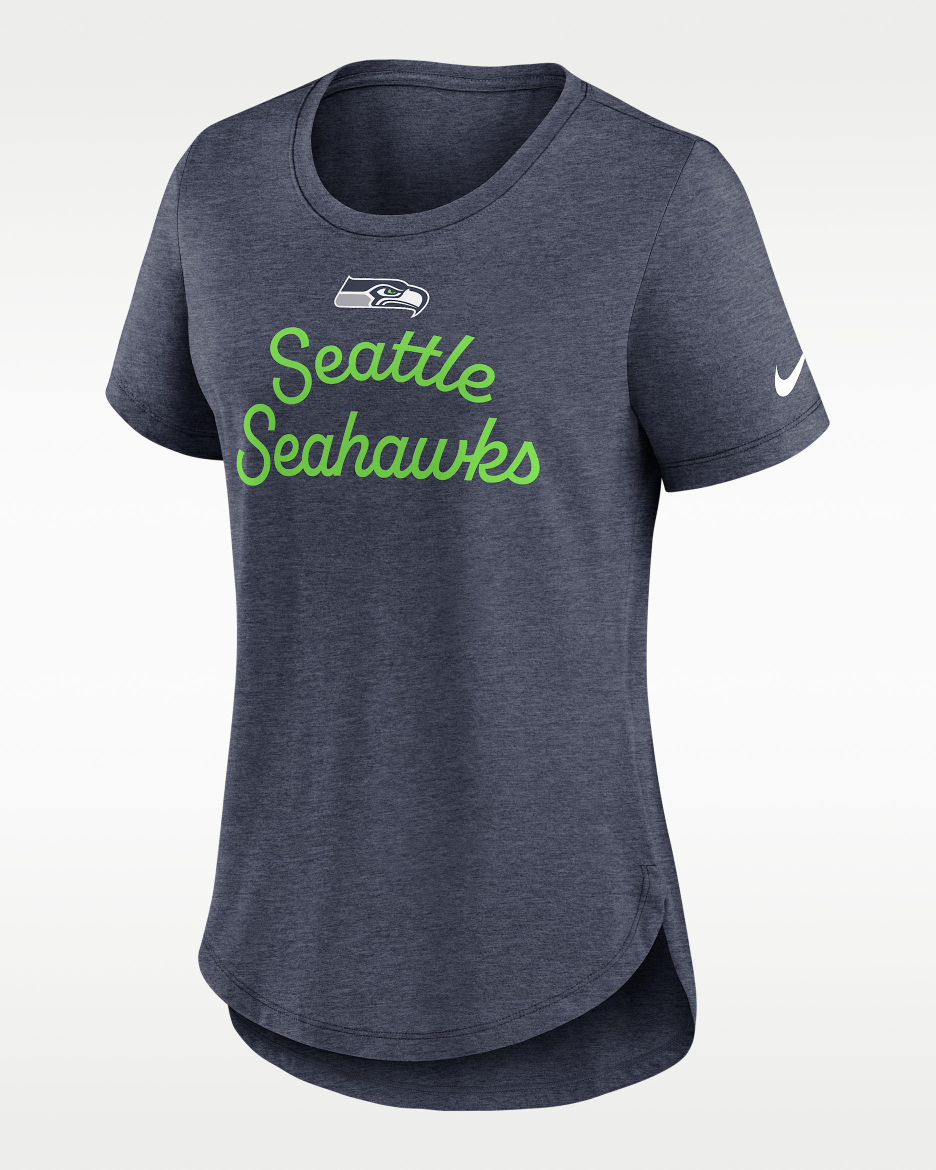 Seattle Seahawks Script Women's Nike NFL T-Shirt - College Navy